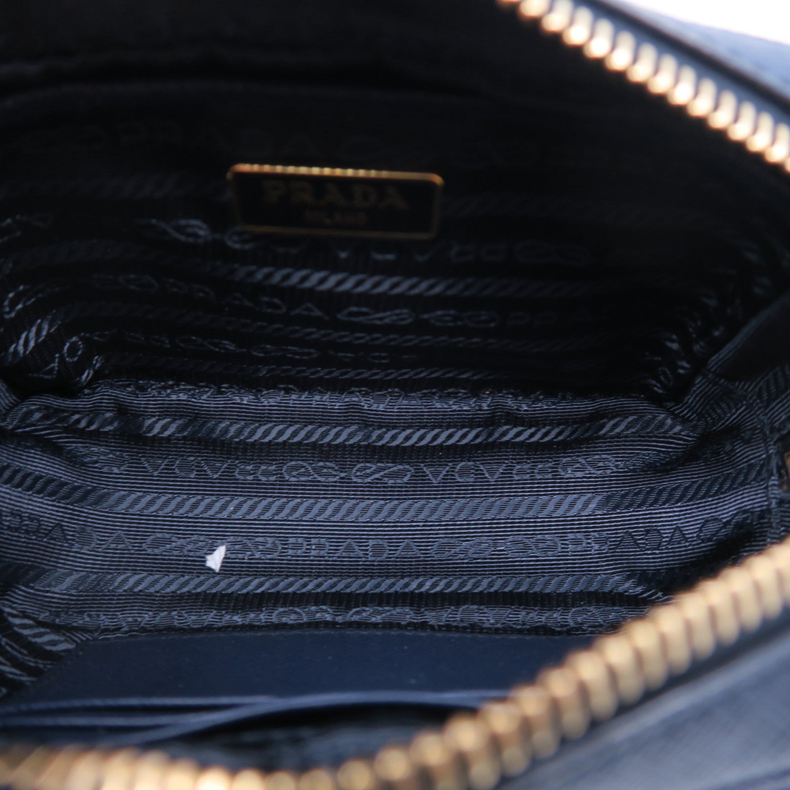PRADA 牛皮皮革Shoulder Bag金扣肩背袋藍色