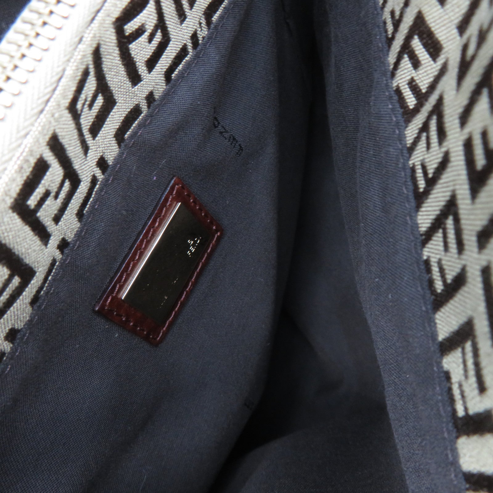FENDI 帆布Vintage Tote Bag金扣手挽袋啡色
