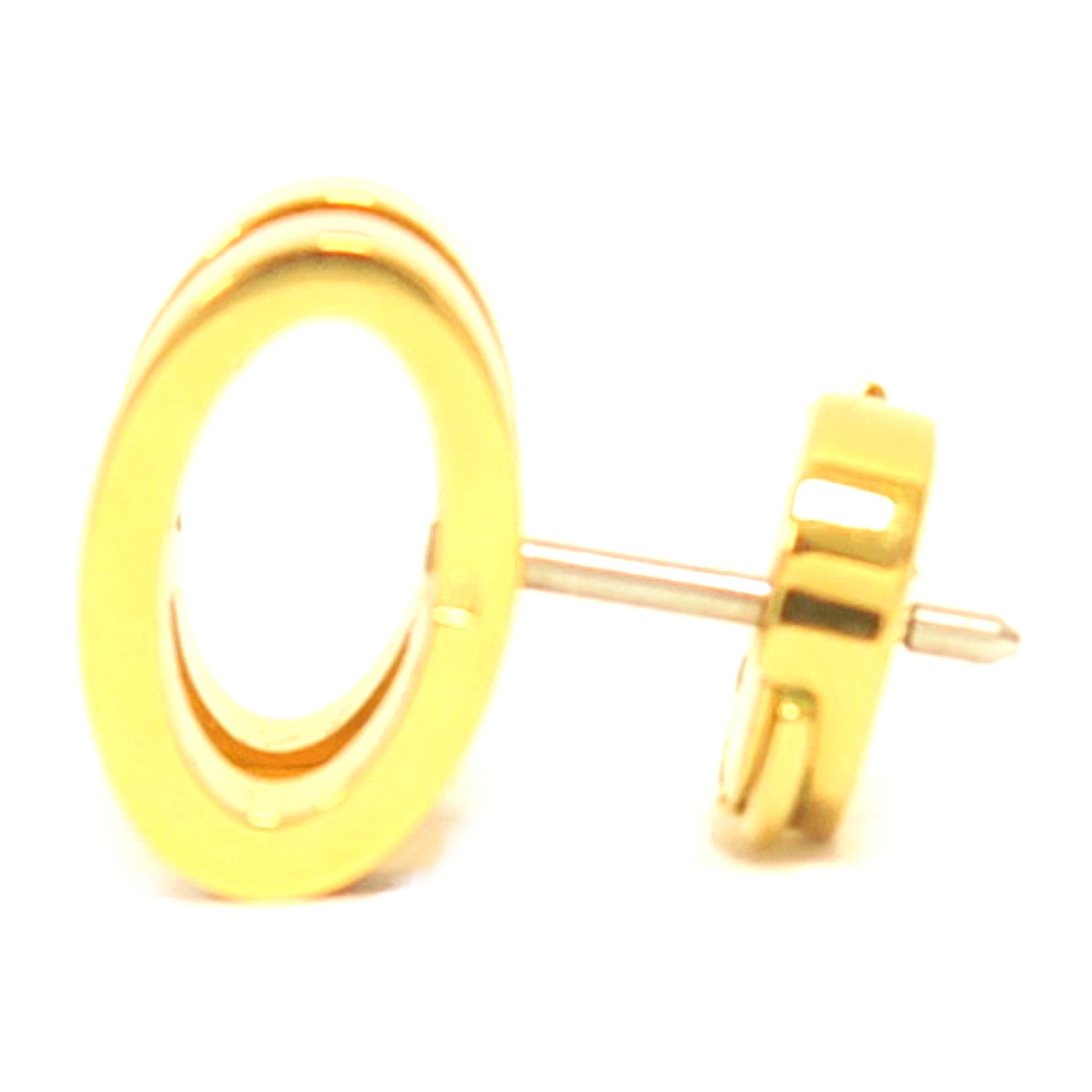 HERMES 金屬Pop H耳環啡色