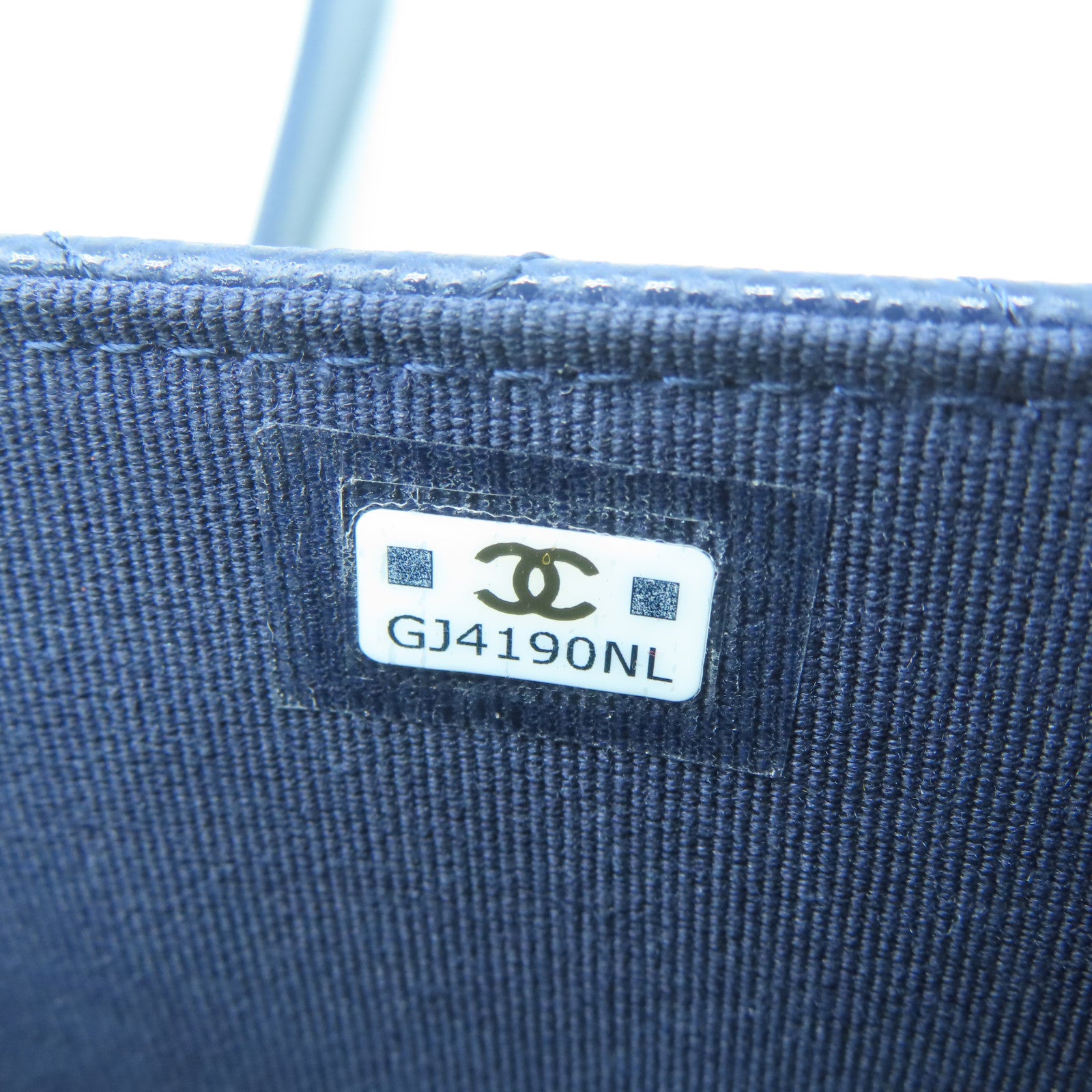 CHANEL 菱格Caviar皮革Chain Shoulder Bag金扣链带肩背袋蓝色