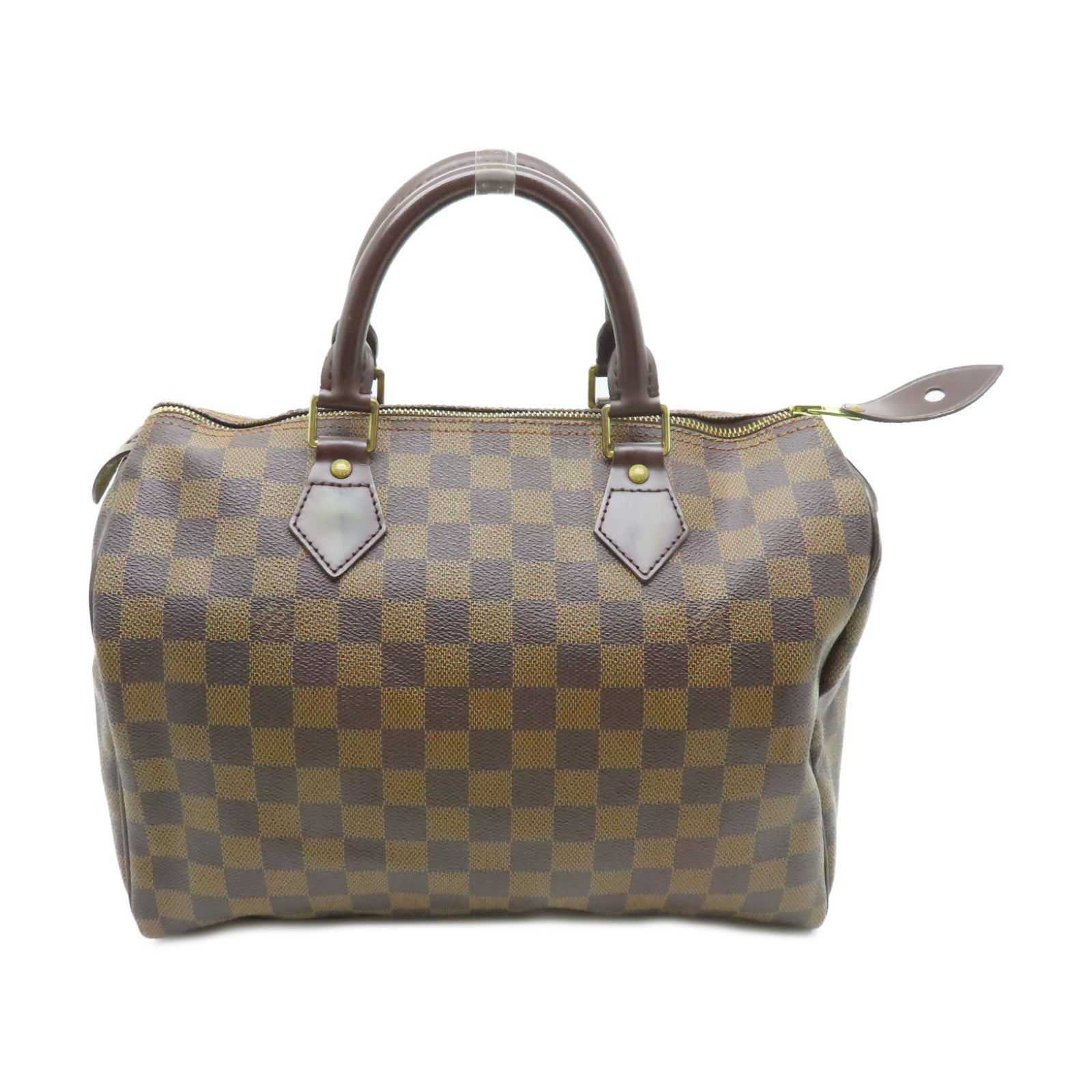 LOUIS VUITTON Damier Speedy 30金扣手挽袋啡色