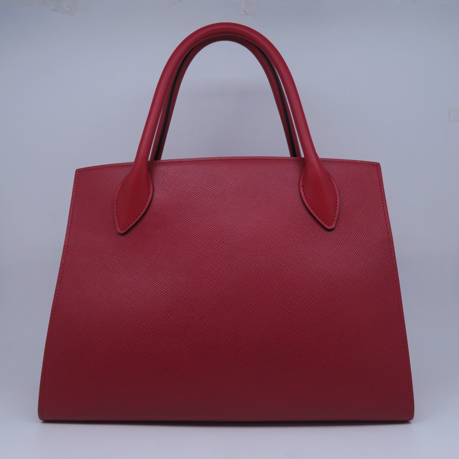 PRADA 牛皮皮革Monochome 2 Way Bag金扣手挽肩背兩用袋紅色