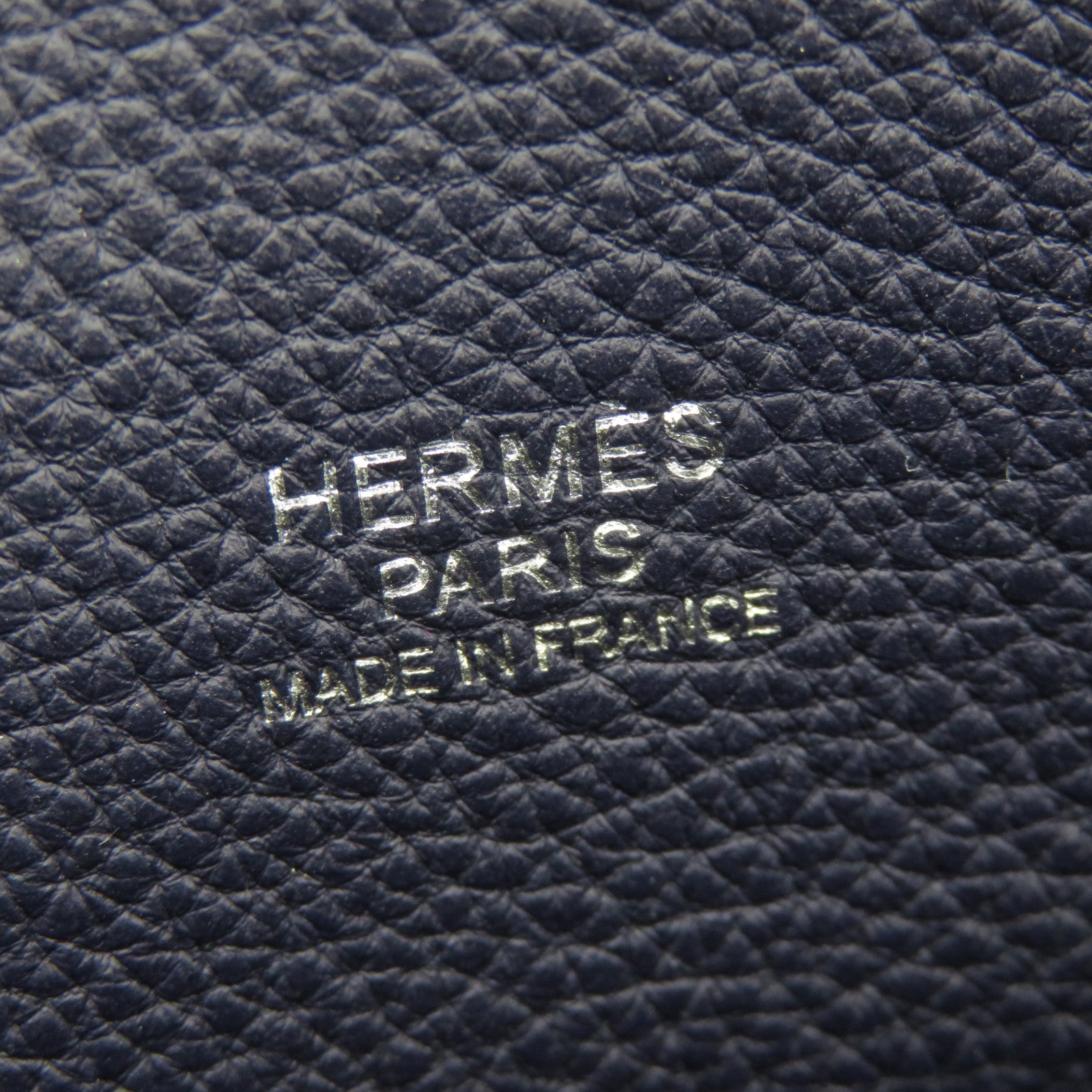 HERMES Clemence皮革So Kelly 26銀扣肩背袋午夜藍色