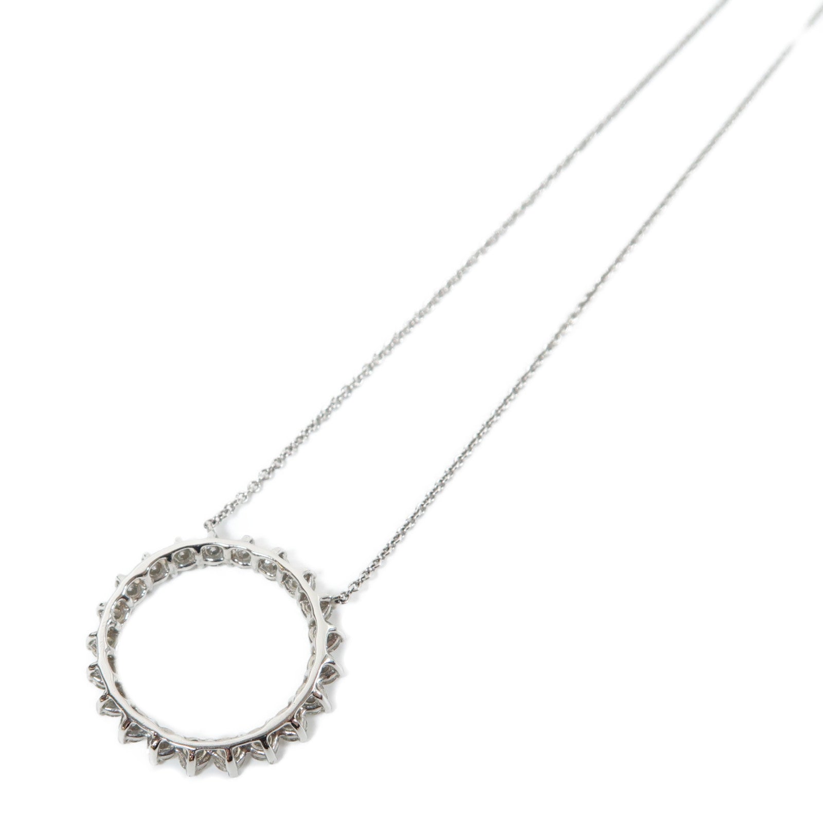 TIFFANY＆CO PT950鉑金Open Circle 0.23ct鑽石項鍊