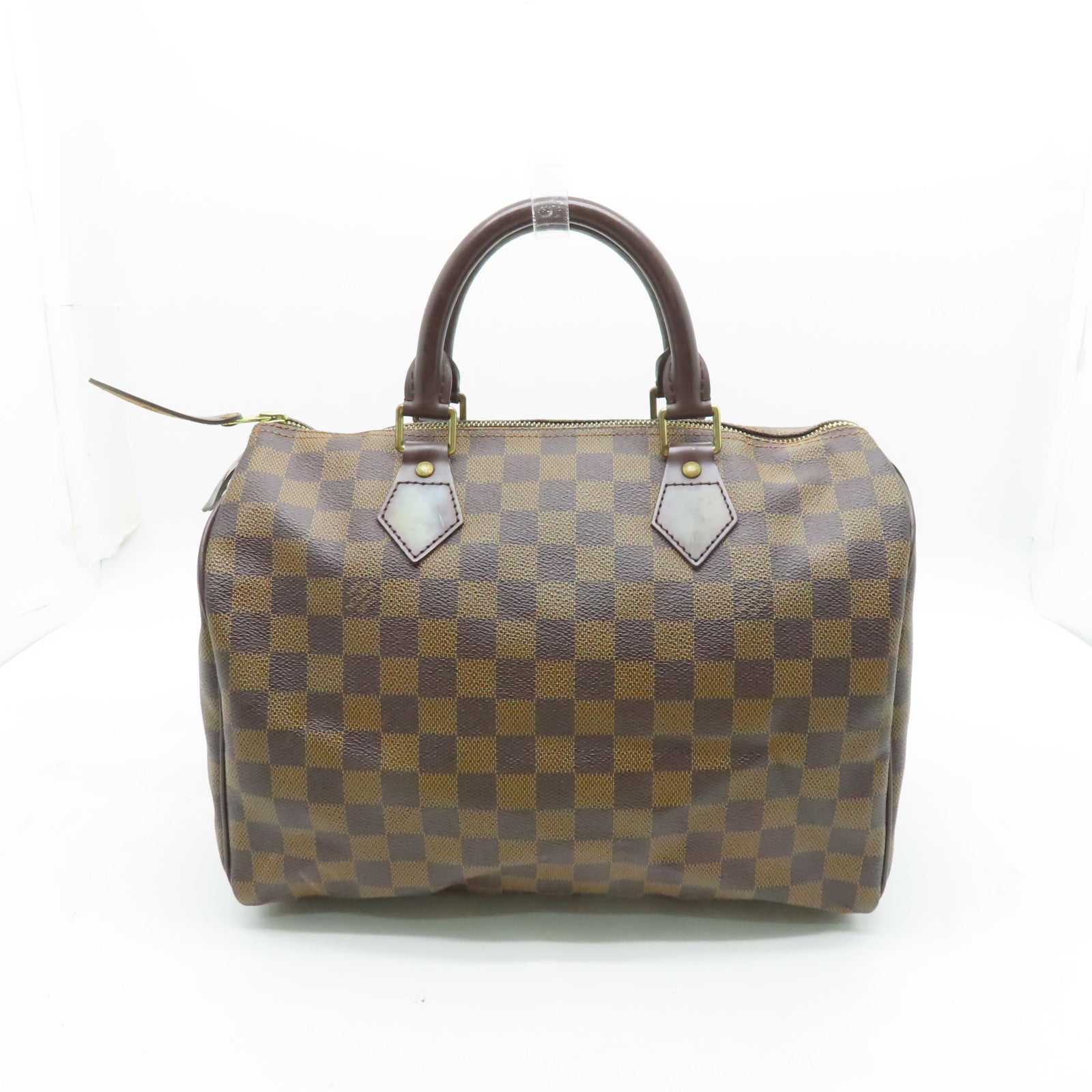 LOUIS VUITTON Damier Speedy 30金扣手挽袋啡色