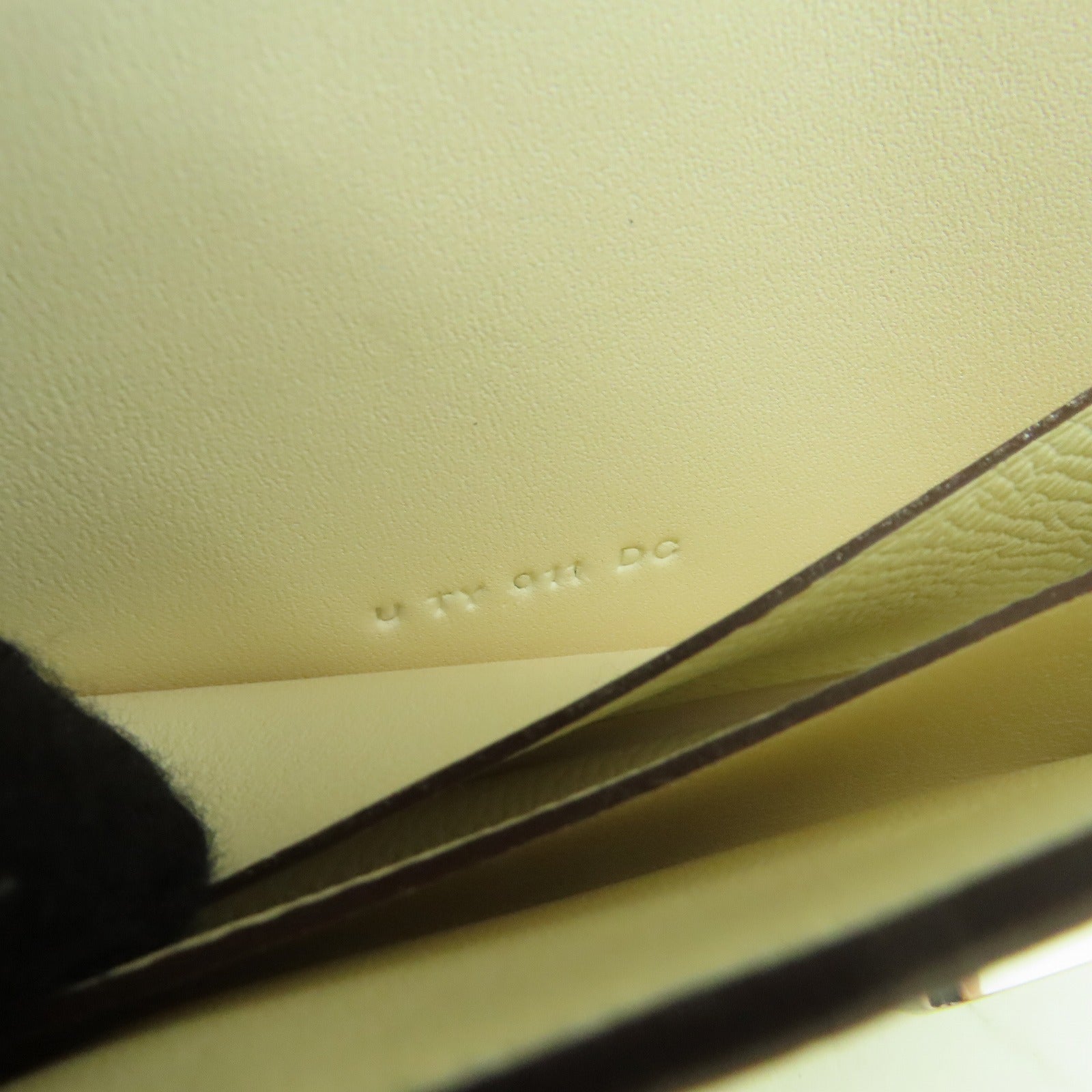 HERMES Epsom皮革Constance Slim銀扣錢包Nata白色