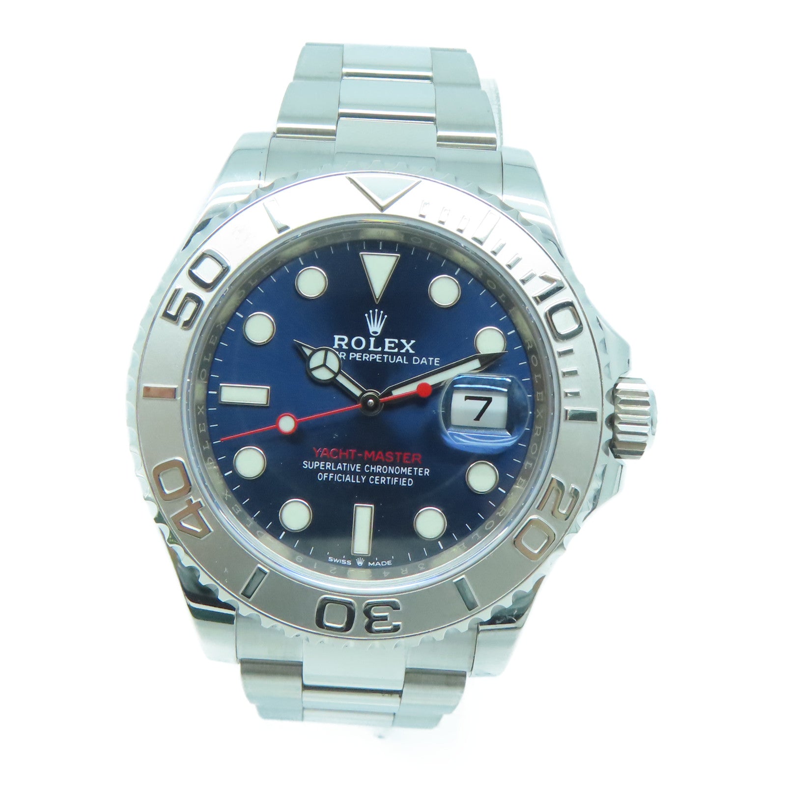 ROLEX Yacht Master 40mm鉑金不鏽鋼手錶自動機芯藍色