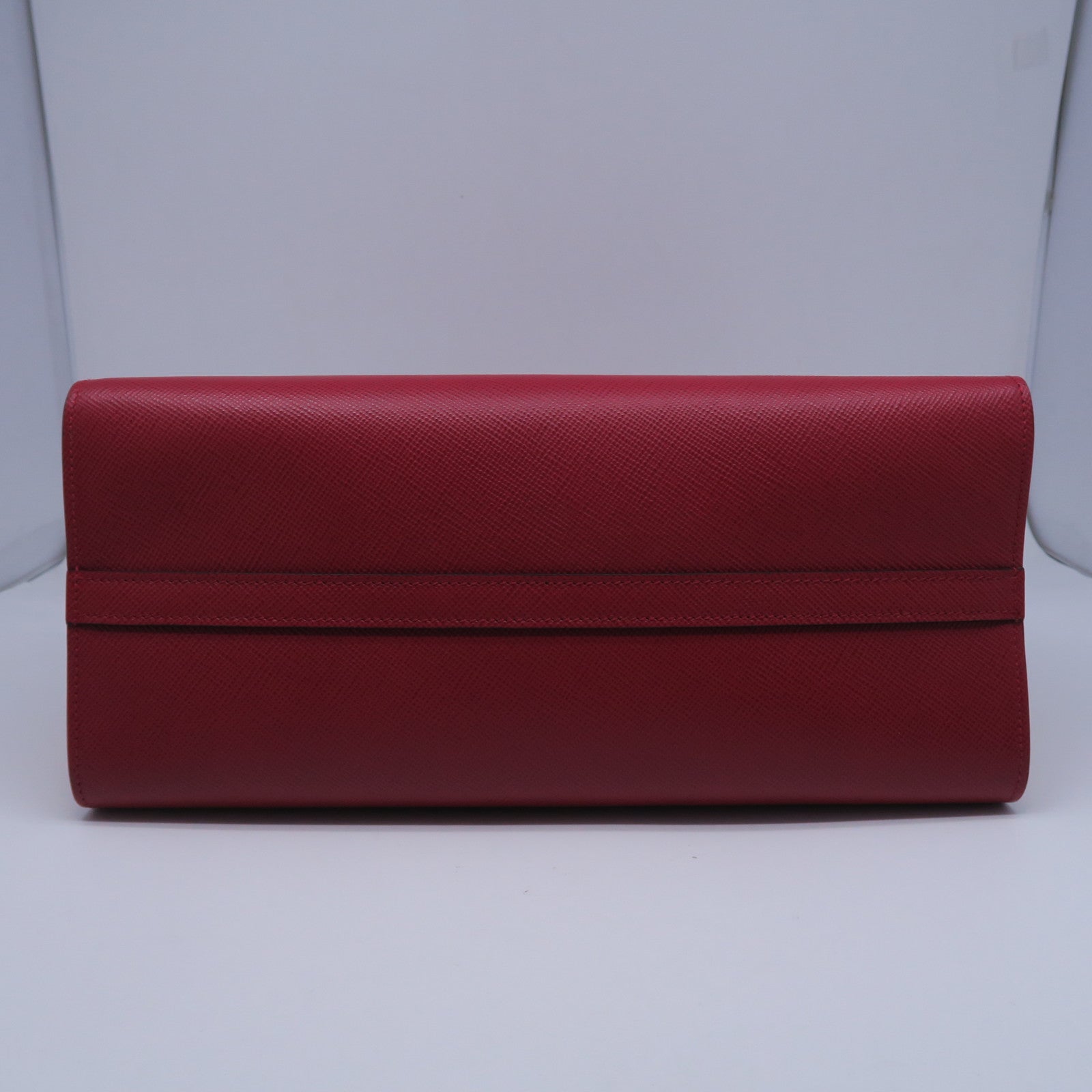 PRADA 牛皮皮革Monochome 2 Way Bag金扣手挽肩背兩用袋紅色