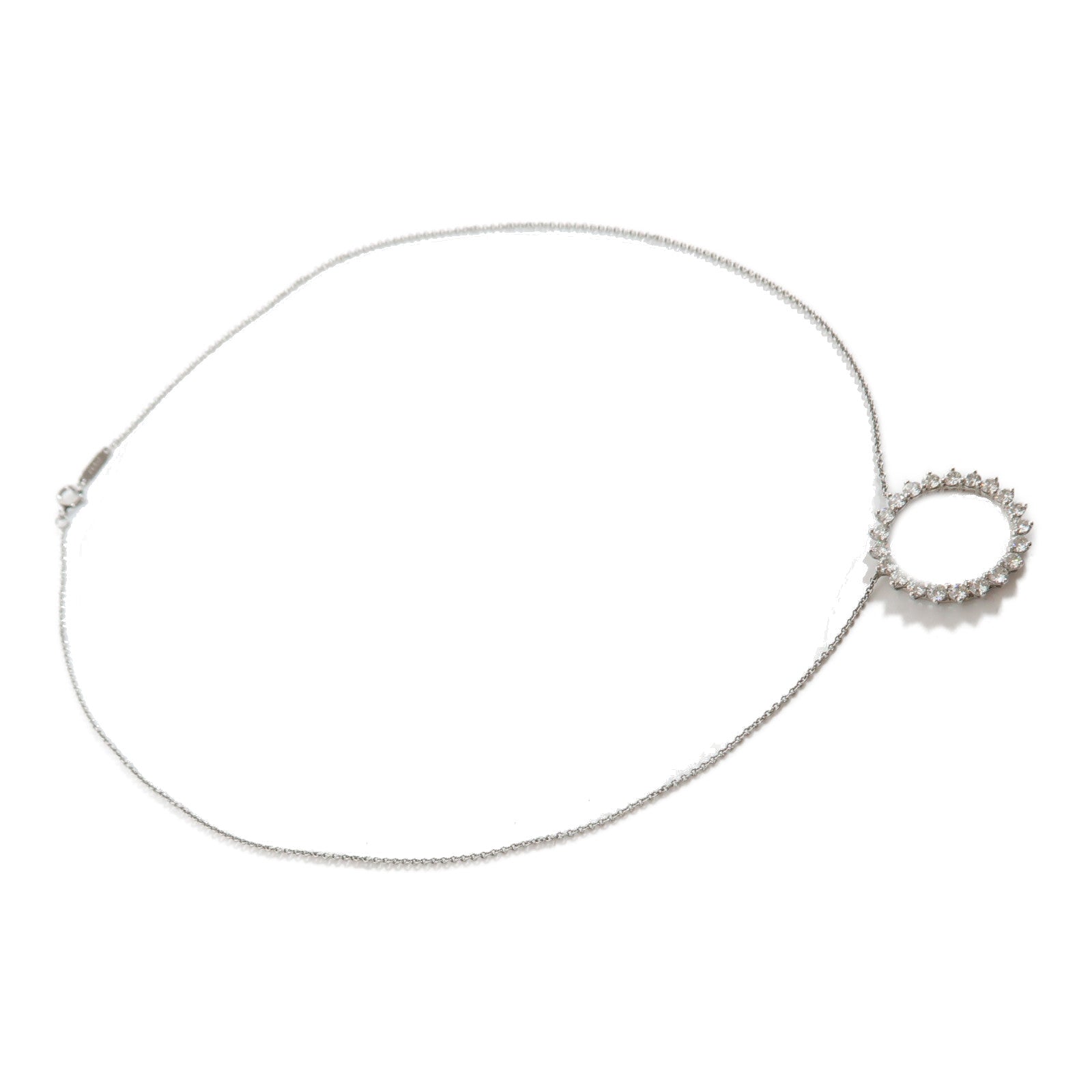 TIFFANY＆CO PT950鉑金Open Circle 0.23ct鑽石項鍊