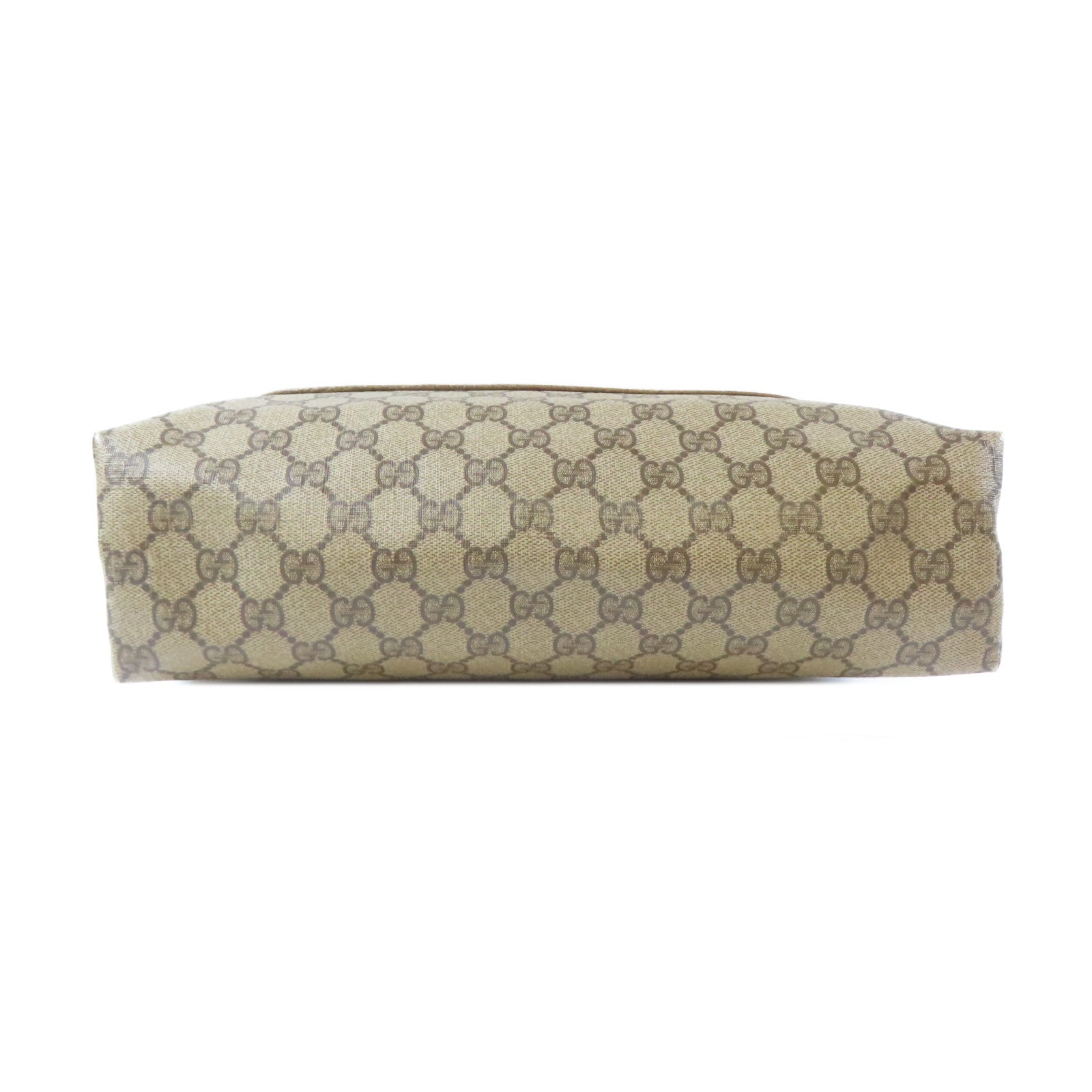 GUCCI 塗層帆布Tote Bag金扣手挽袋棕色