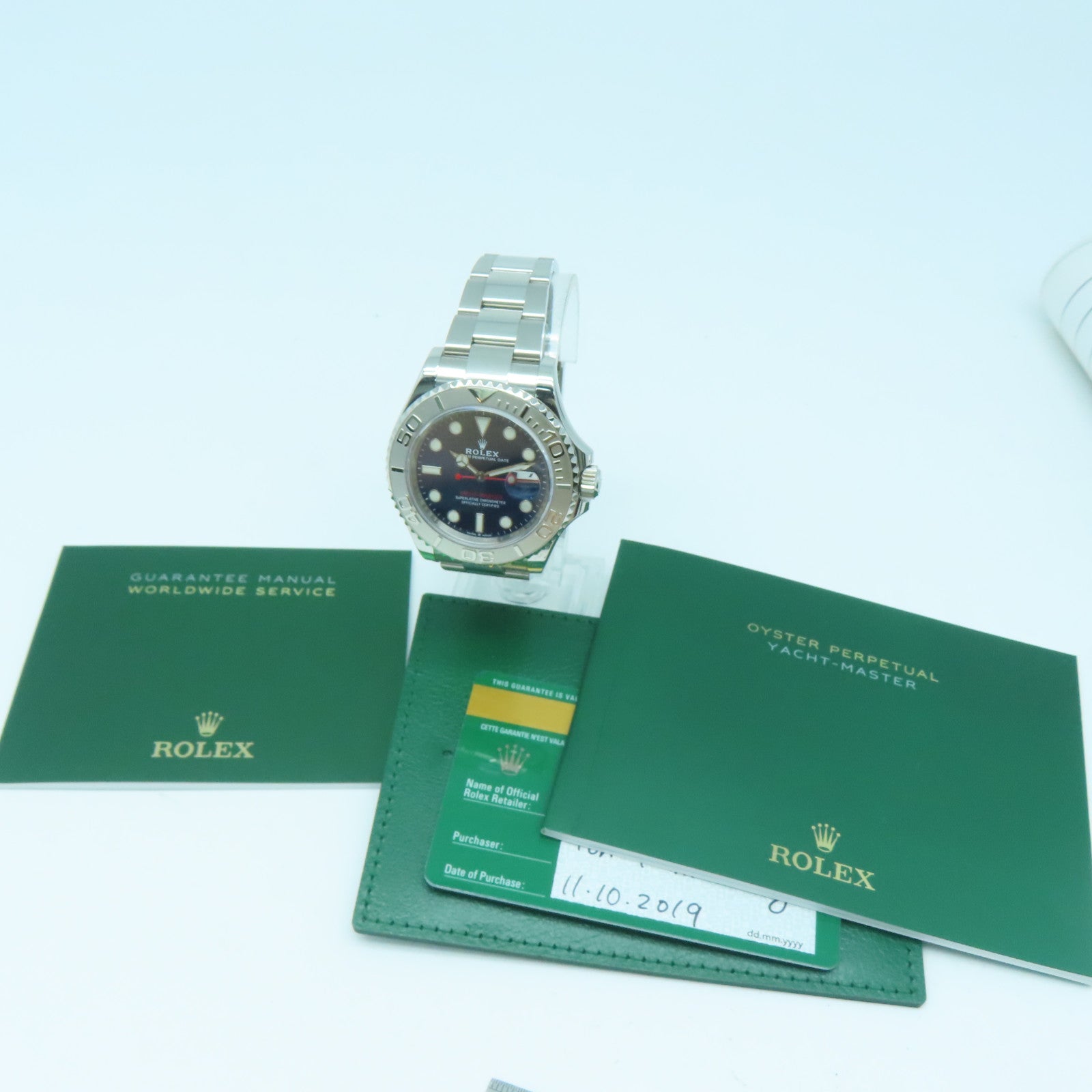 ROLEX Yacht Master 40mm鉑金不鏽鋼手錶自動機芯藍色