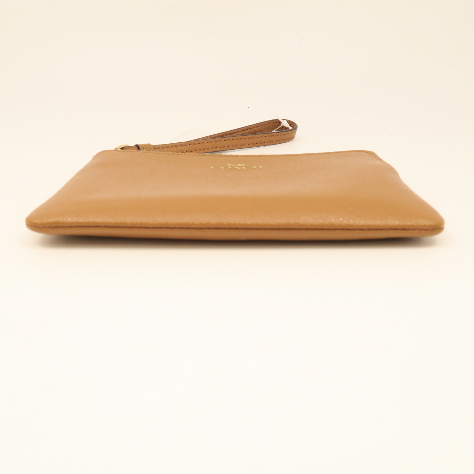 COACH Cowhide Leather Pouch Clutch Brown