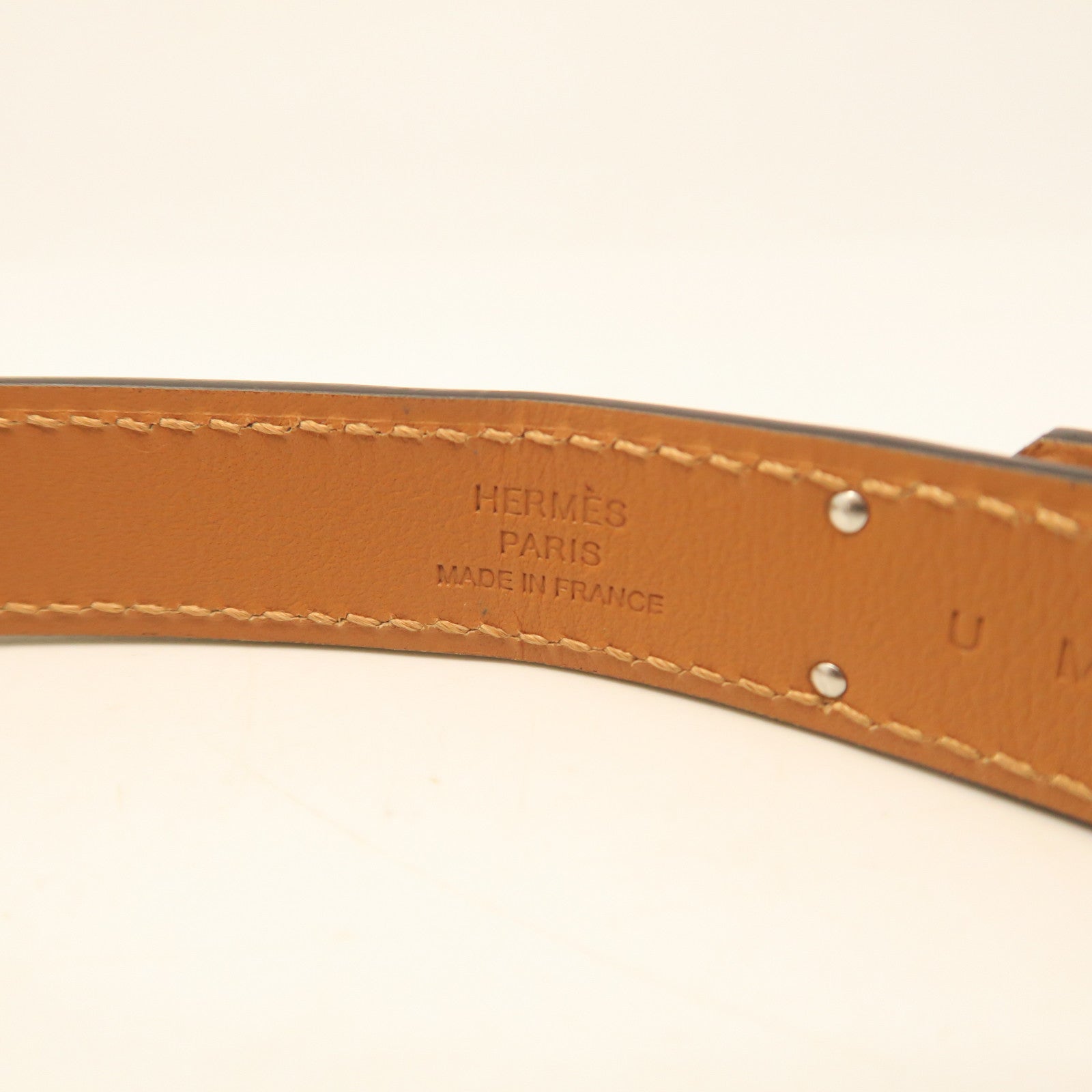 HERMES Veau Epsom Leather Kelly Belt Silver Buckle Belt Black
