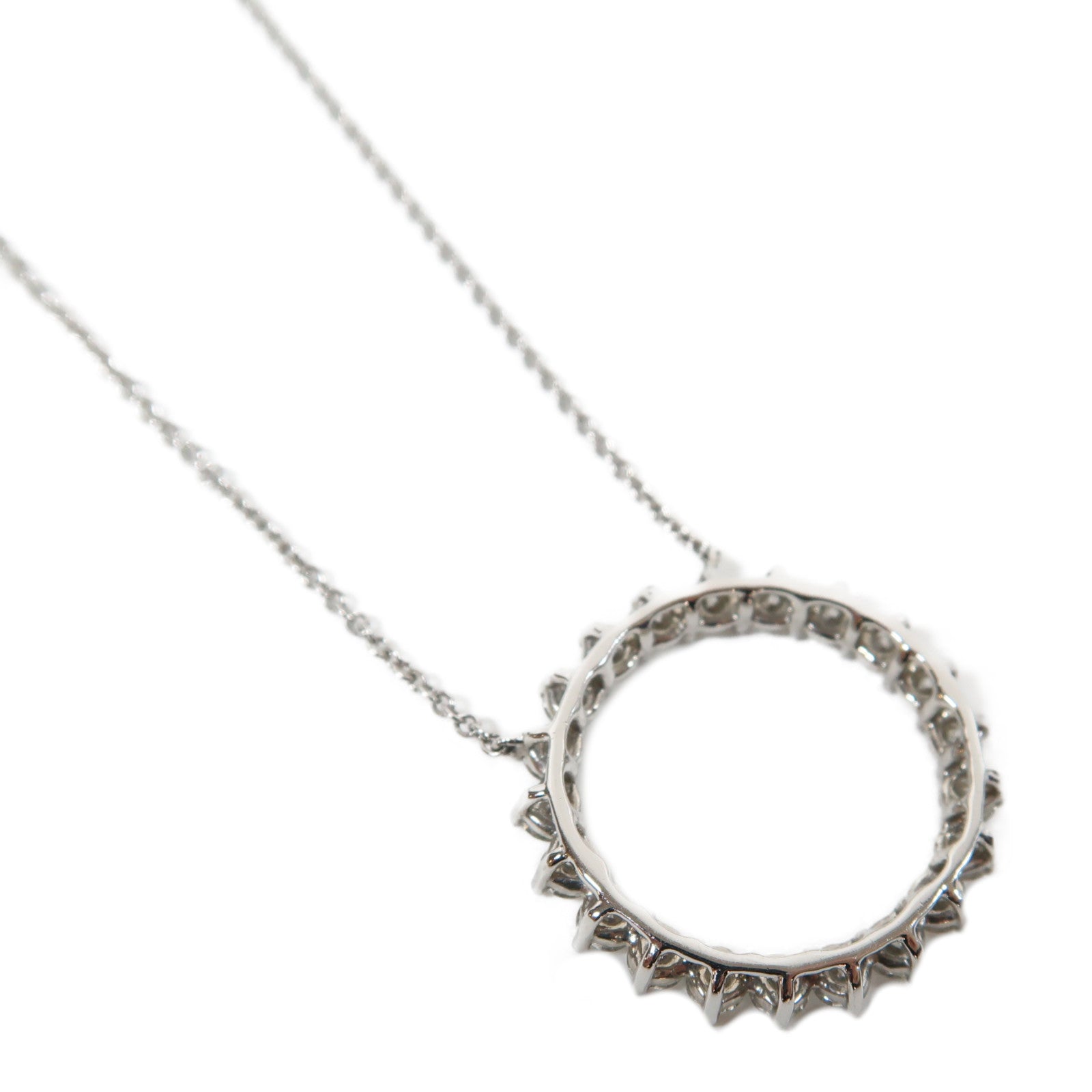 TIFFANY＆CO PT950鉑金Open Circle 0.23ct鑽石項鍊