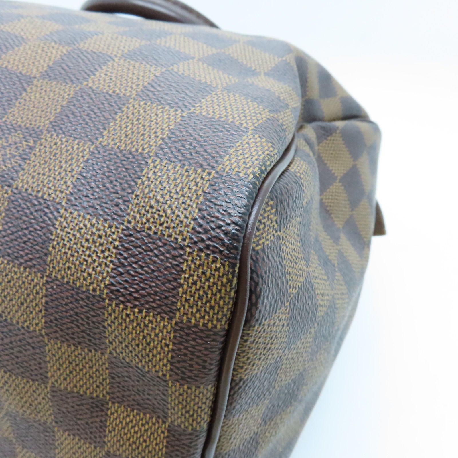 LOUIS VUITTON Damier Speedy 30金扣手挽袋啡色