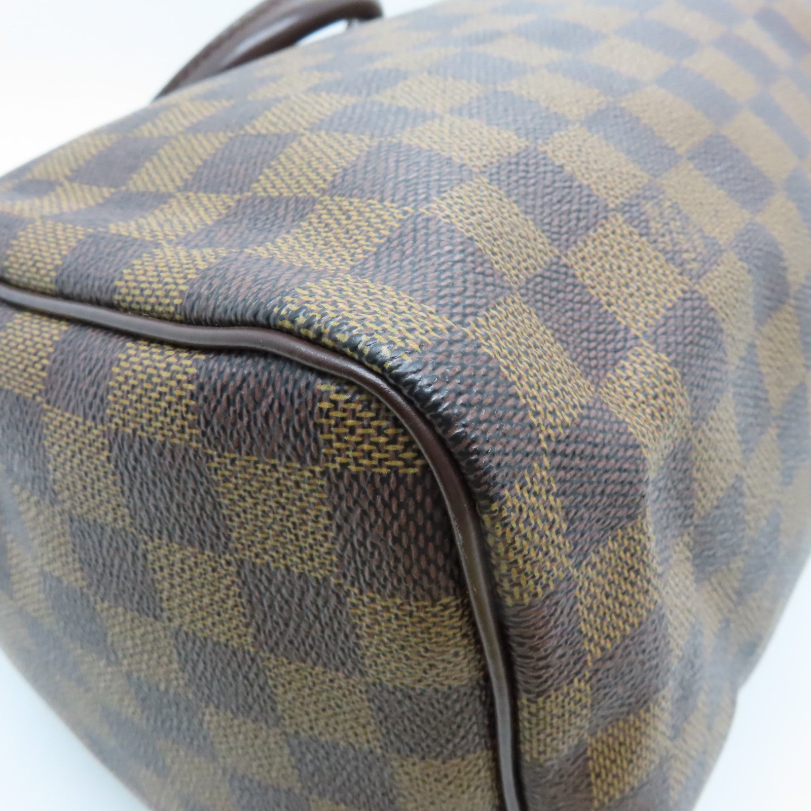 LOUIS VUITTON Damier Speedy 30金扣手挽袋啡色