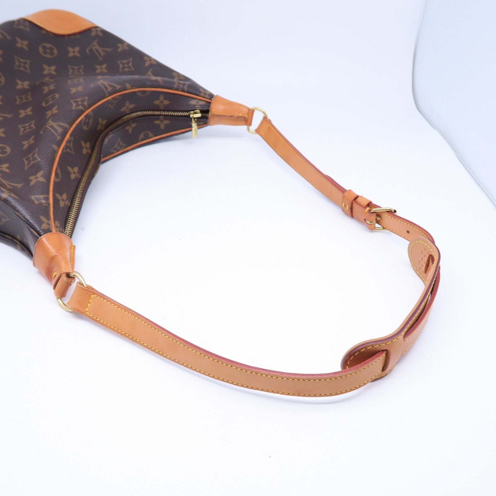 LOUIS VUITTON Monogram Boulogne金扣肩背袋棕色