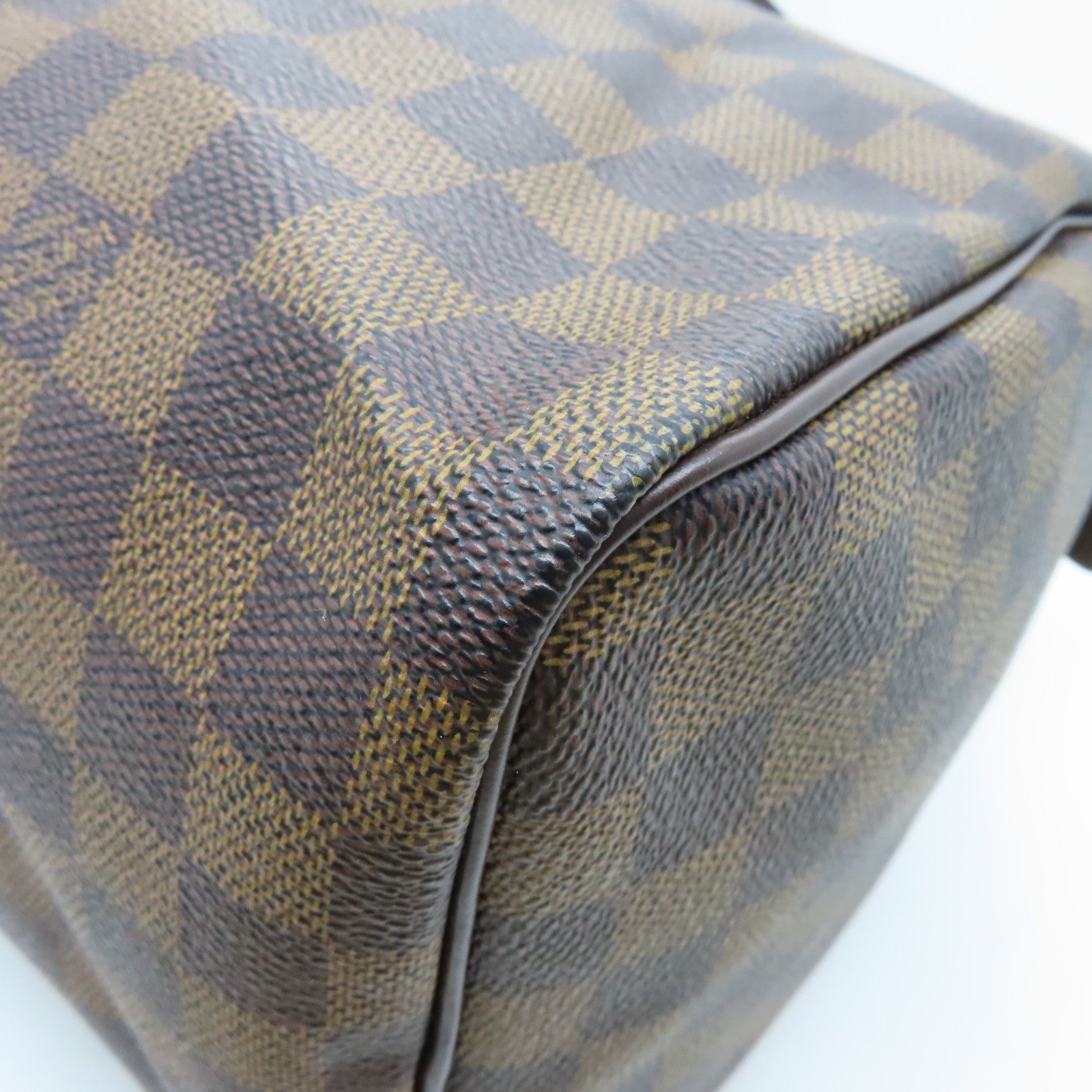 LOUIS VUITTON Damier Speedy 30金扣手挽袋啡色