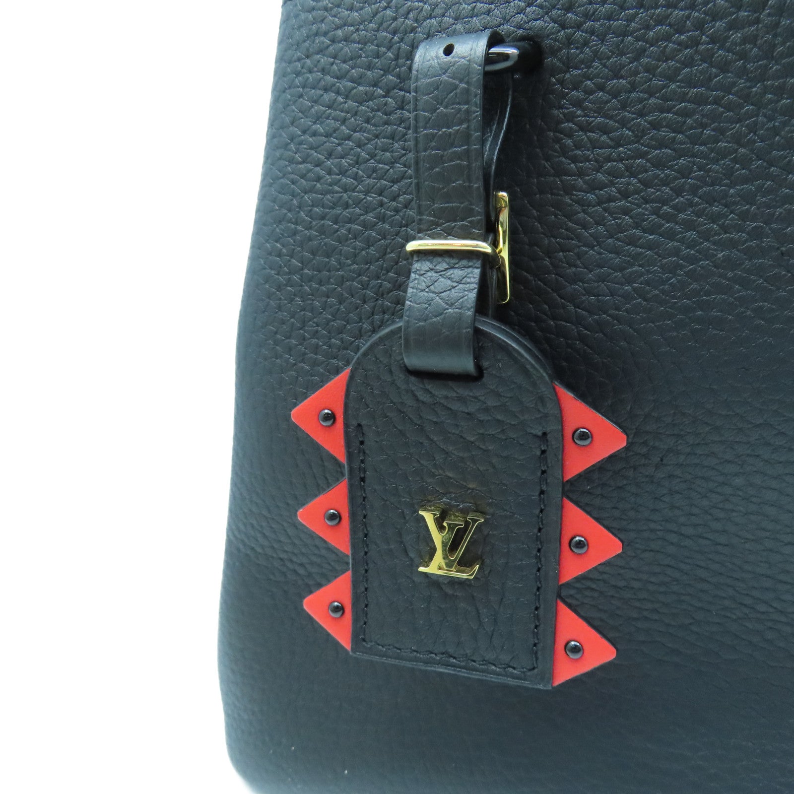 LOUIS VUITTON Taurillon皮革Parnassea Capucines PM金扣手挽肩背兩用袋黑色