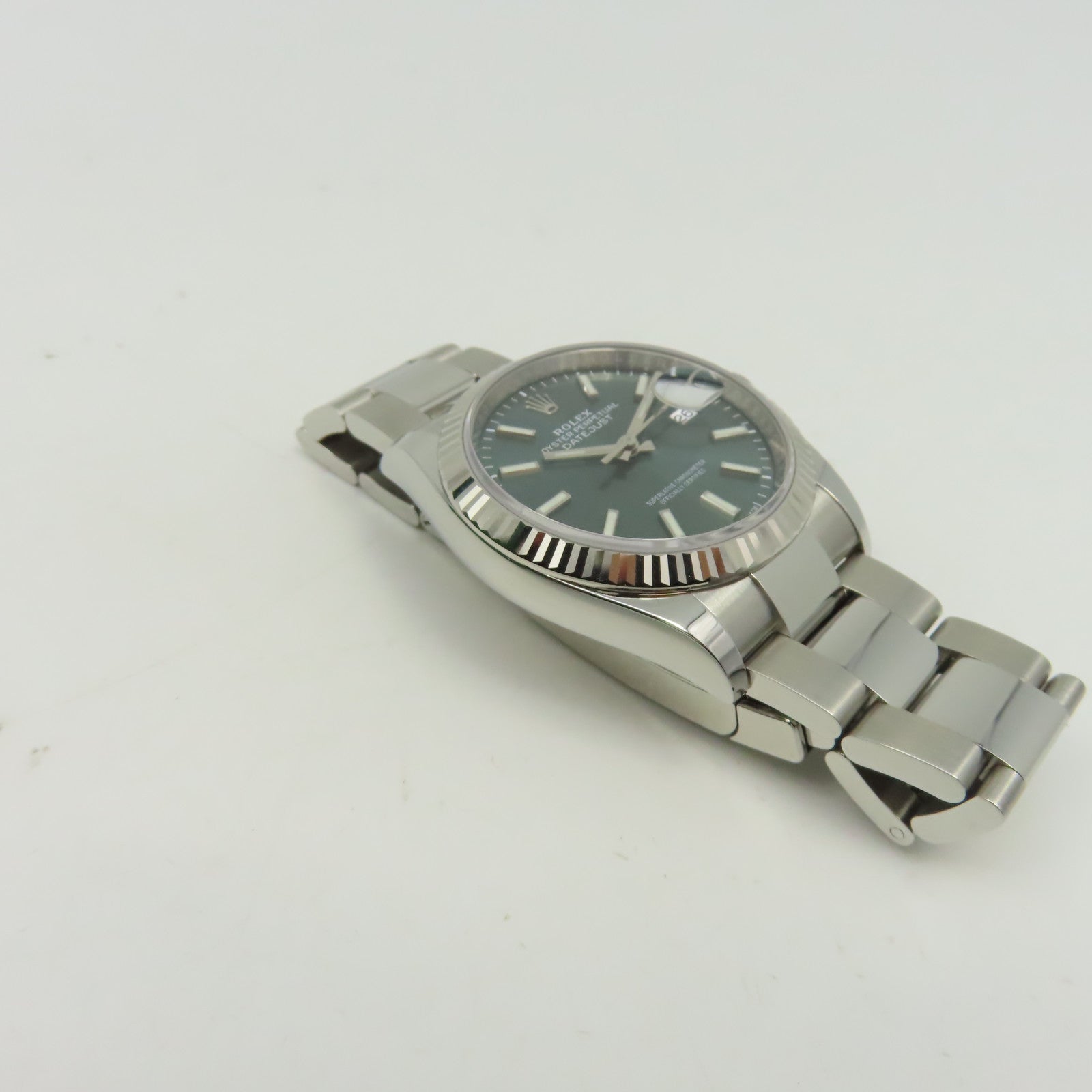 ROLEX Datejust 36mm 18K白金/不鏽鋼手錶自動機芯綠色