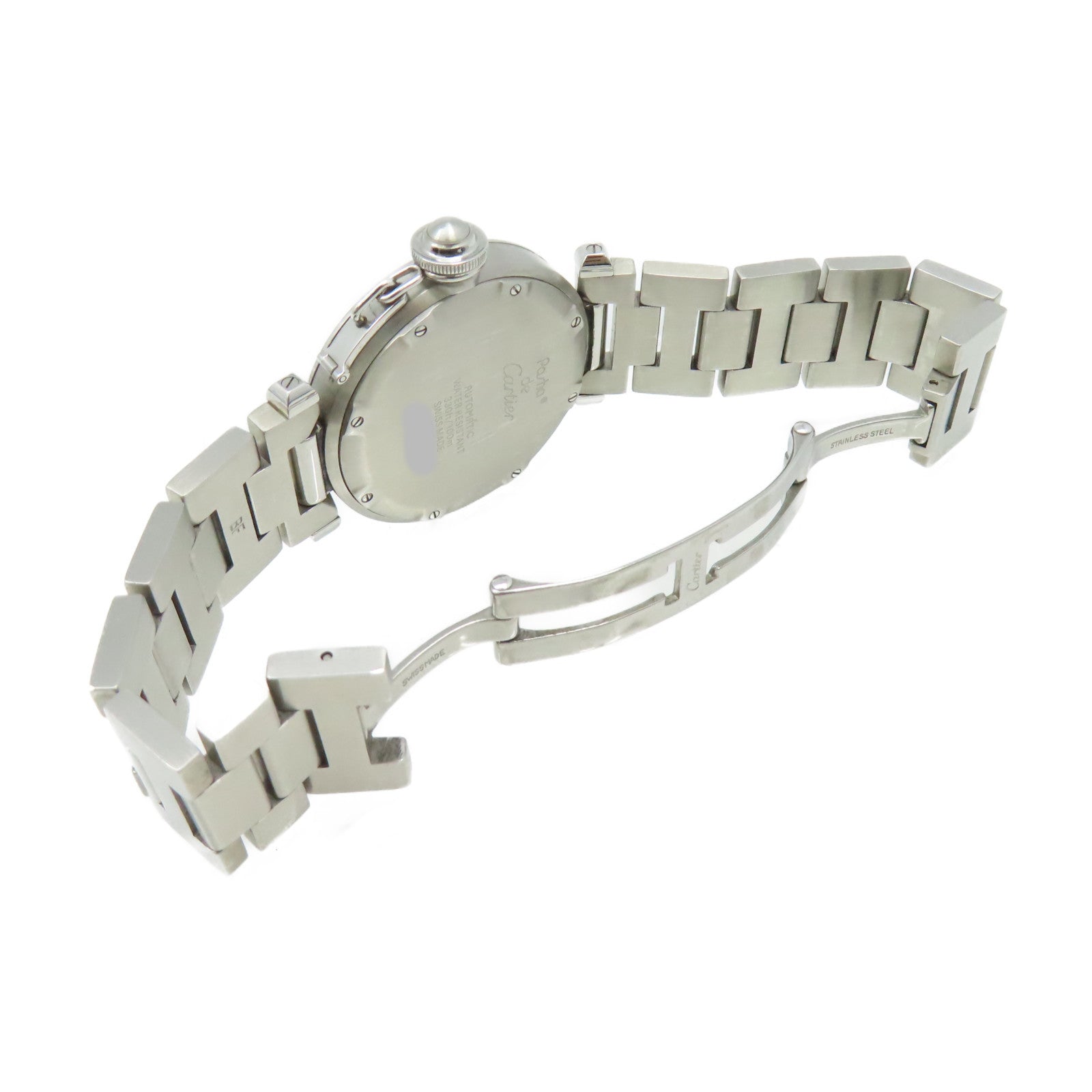 CARTIER Pasha Watch不鏽鋼自動機芯手錶淺啡色/銀色