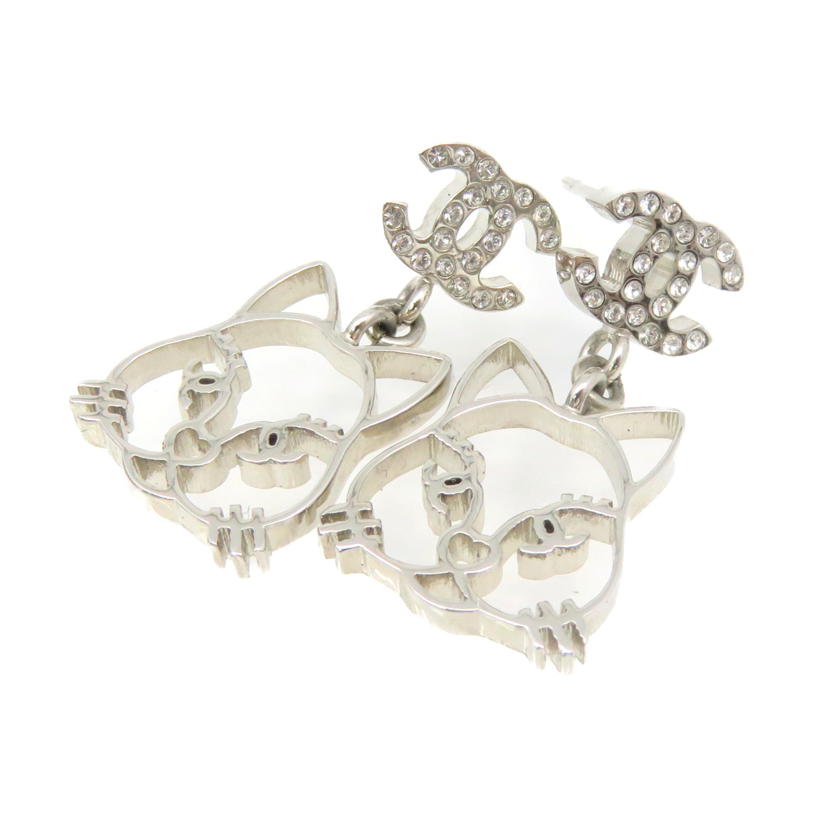 CHANEL metal CC Earrings earrings