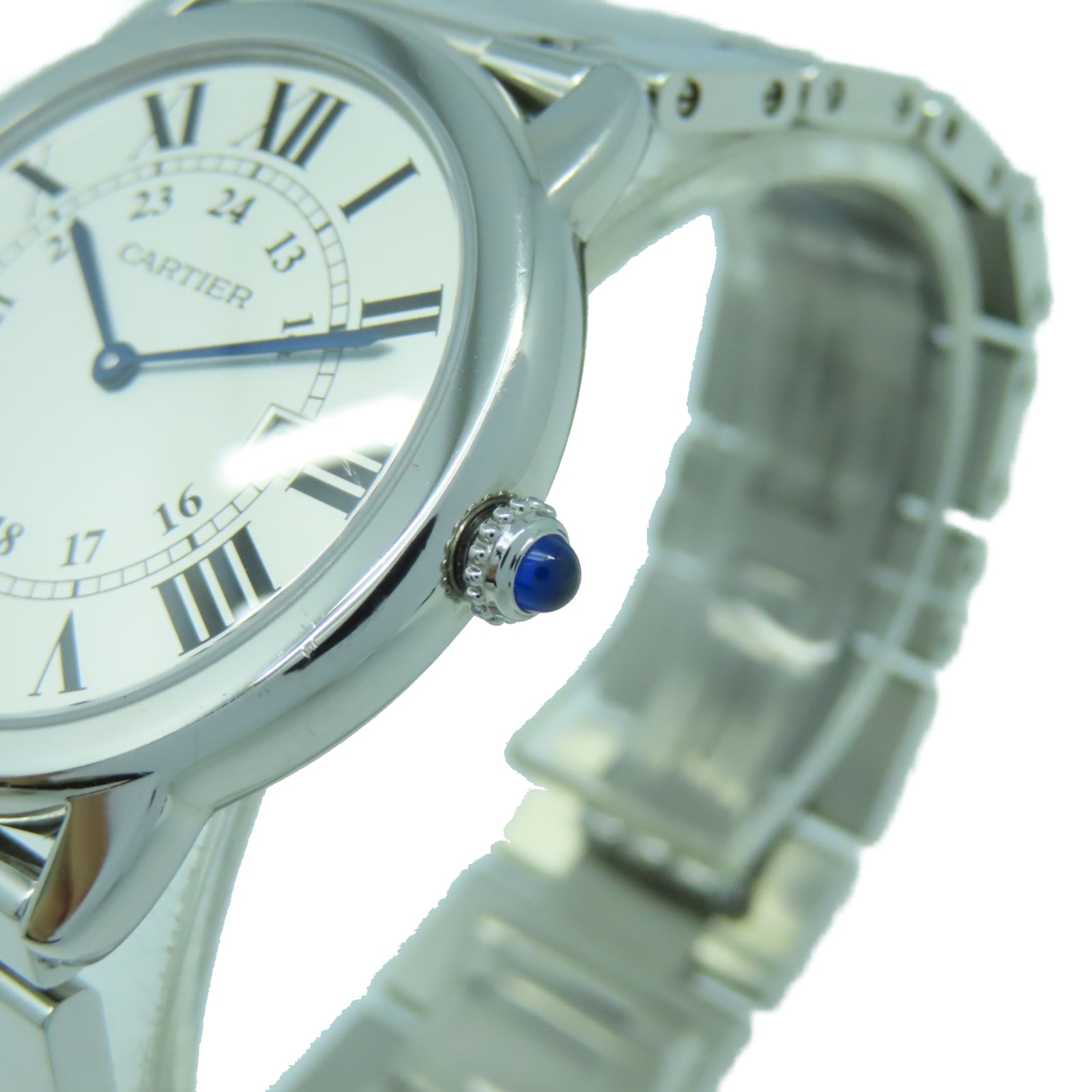 CARTIER Ronde Solo不鏽鋼手錶石英機芯白色