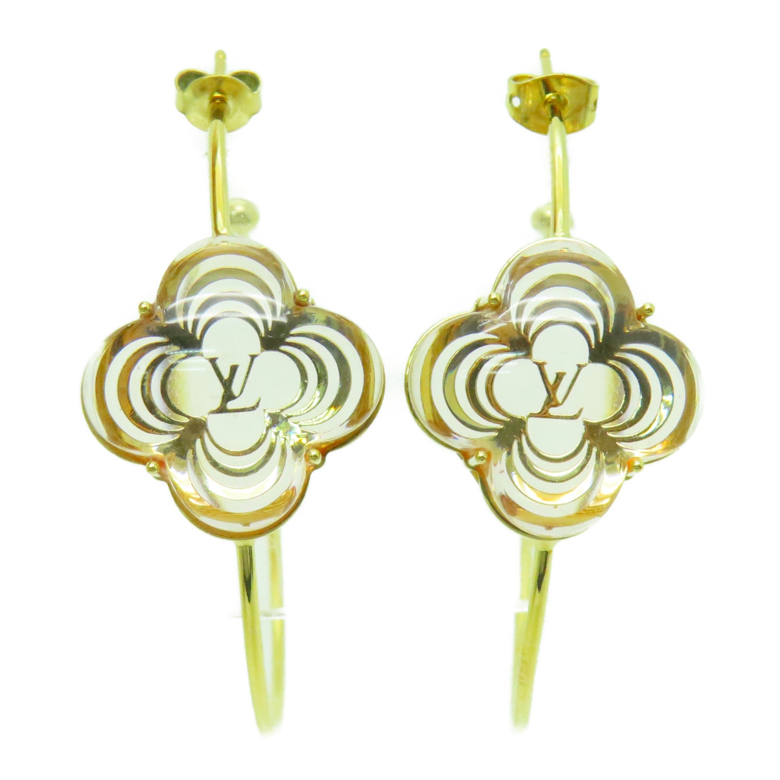 LOUIS VUITTON PVC/金屬Earrings耳環金色