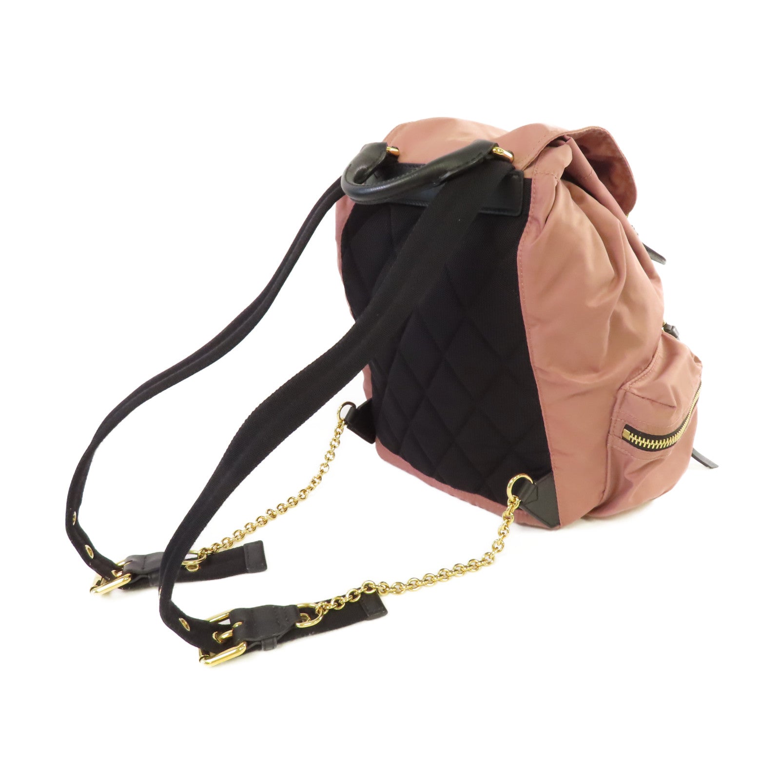 BURBERRY 尼龍Backpack金扣背包粉紅色
