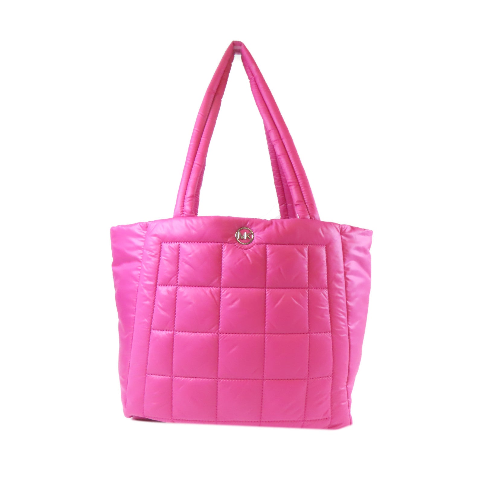 Michael Kors 尼龍Tote銀扣手挽袋粉紅色