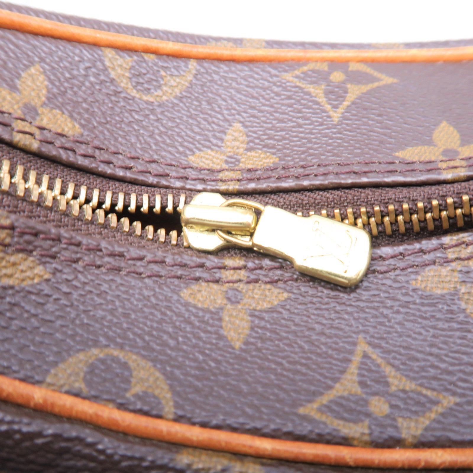 LOUIS VUITTON Monogram Boulogne金扣肩背袋棕色