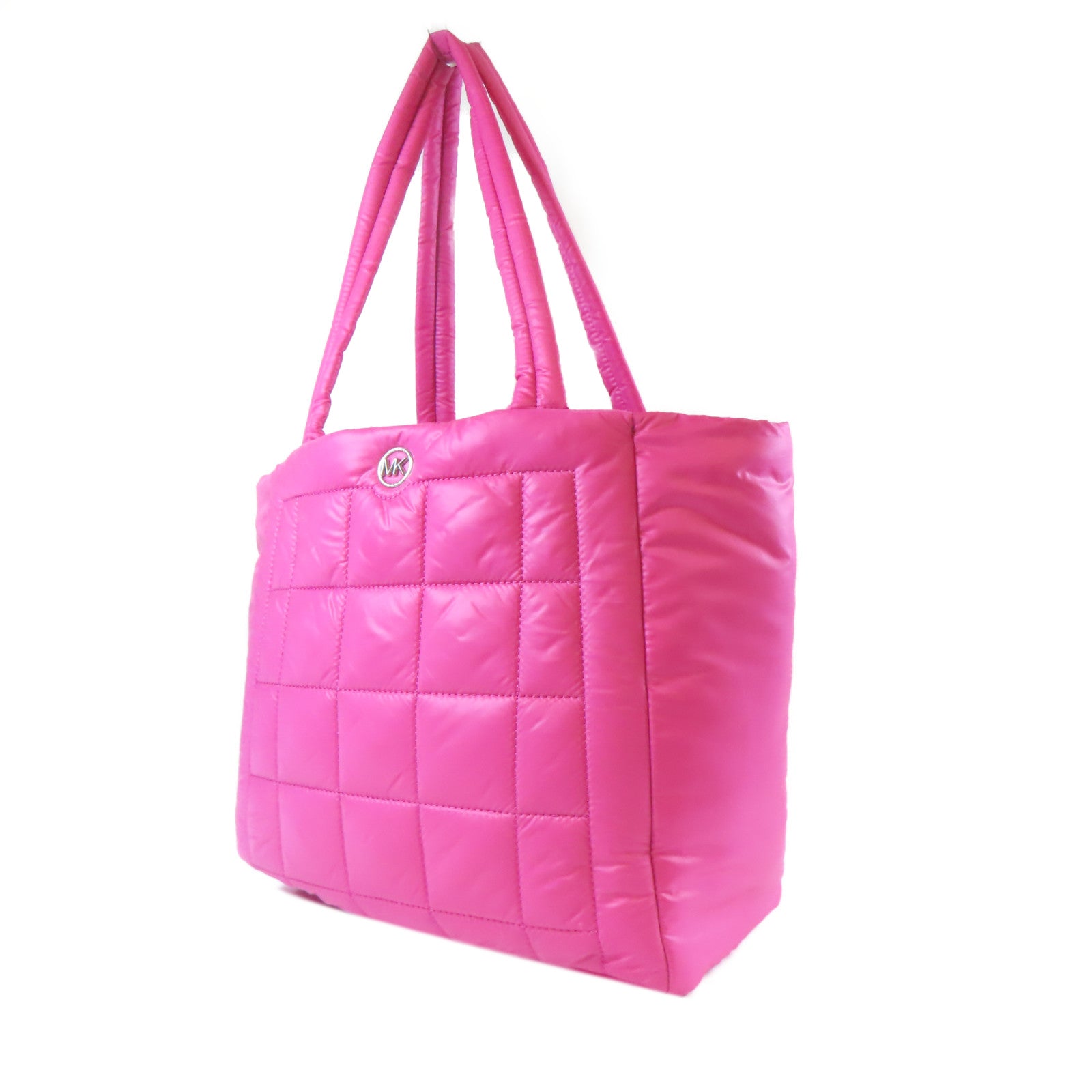 Michael Kors 尼龍Tote銀扣手挽袋粉紅色