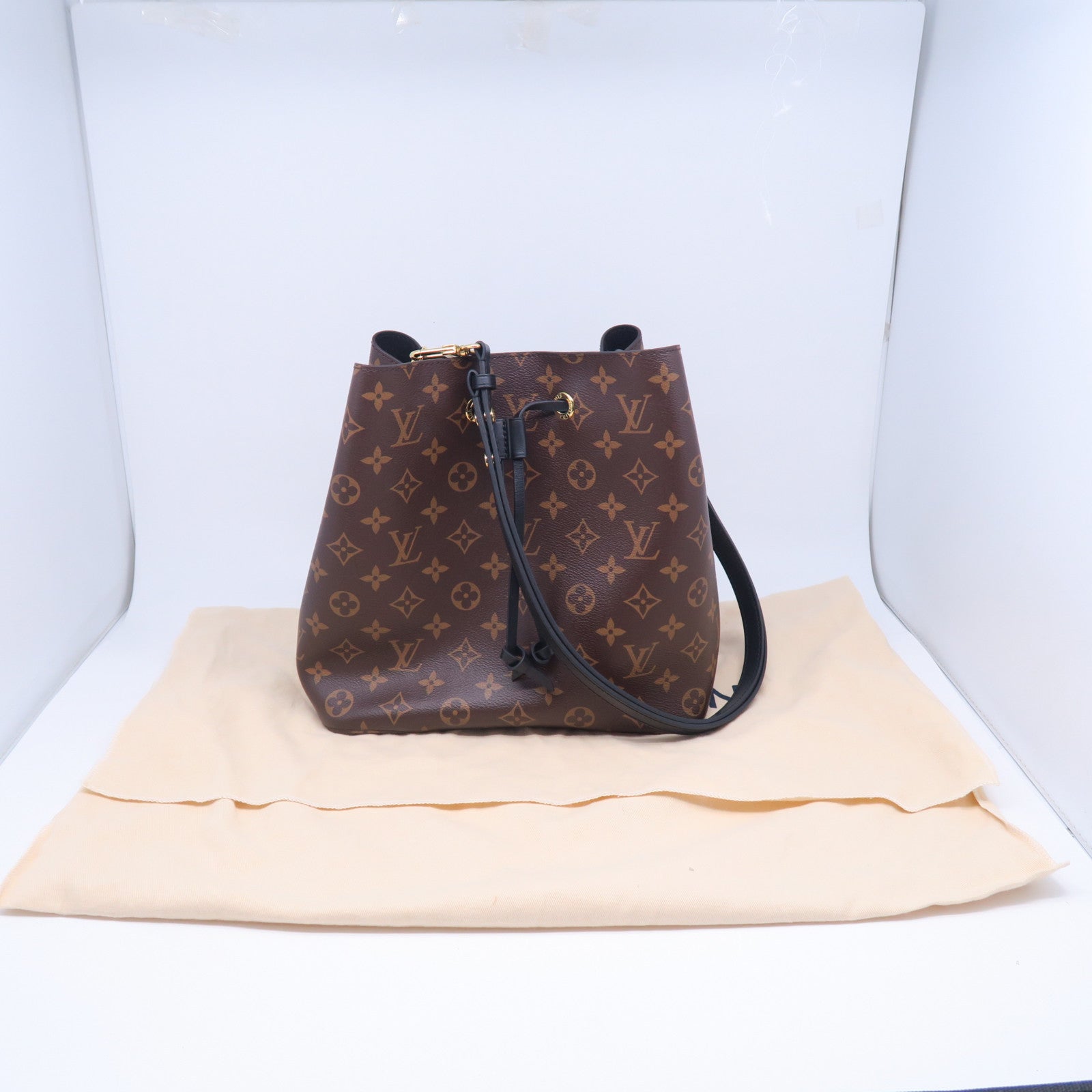 LOUIS VUITTON Monogram Neo Noe金扣肩背袋棕色