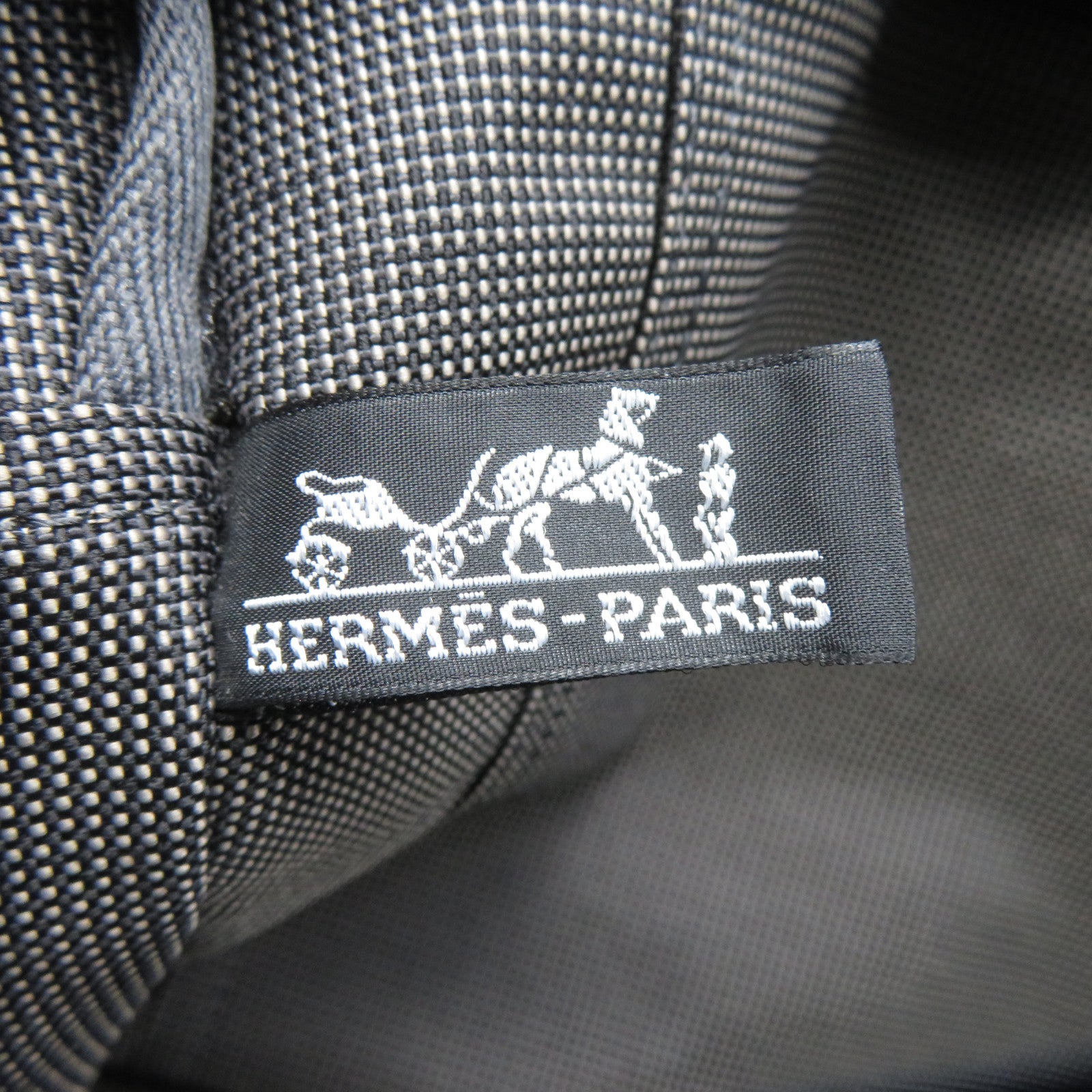 HERMES 帆布Herline Tote銀扣手挽袋啡色
