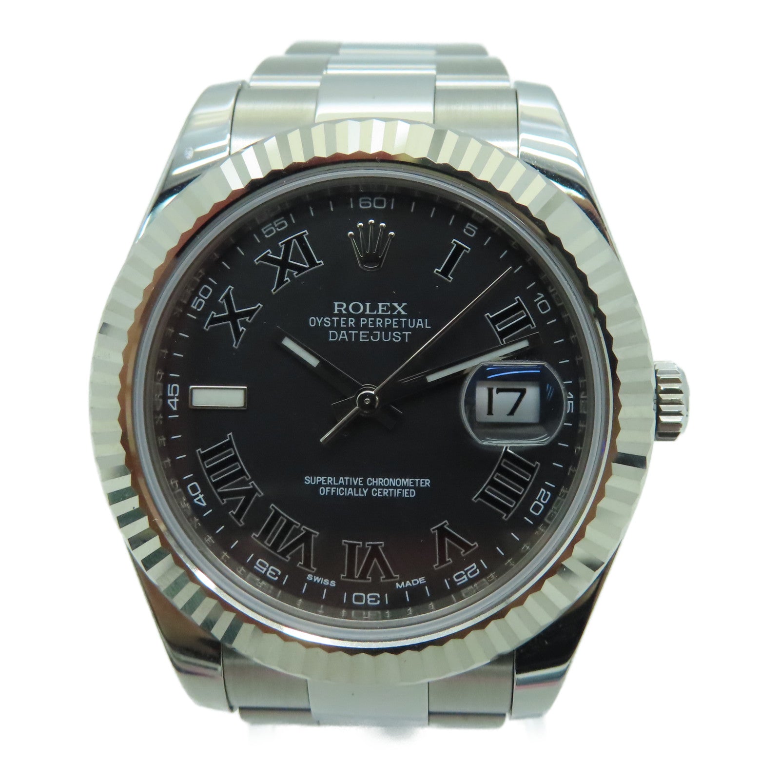 ROLEX Oyster Perpetual不锈钢手表自动机芯灰色