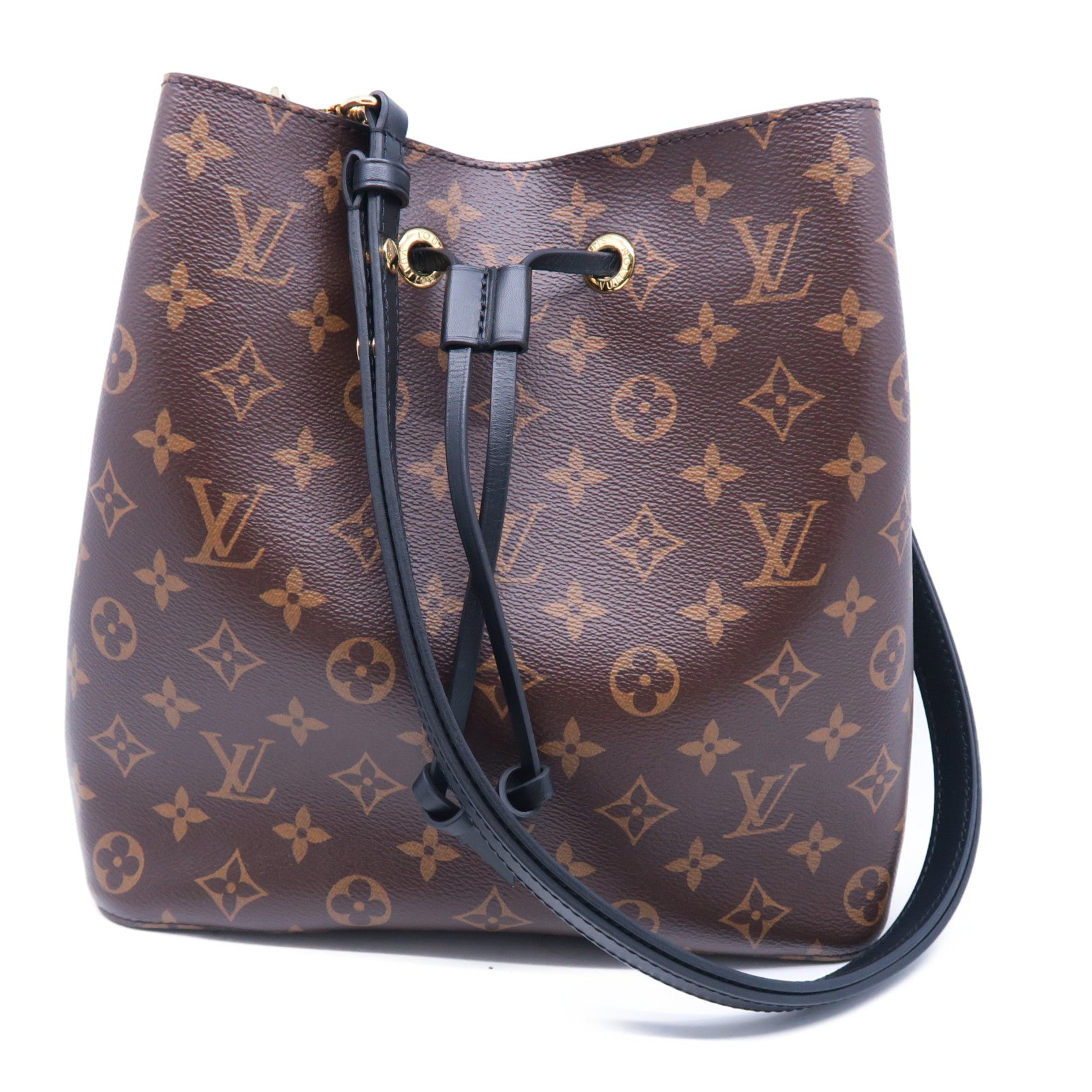 LOUIS VUITTON Monogram Neo Noe金扣肩背袋棕色