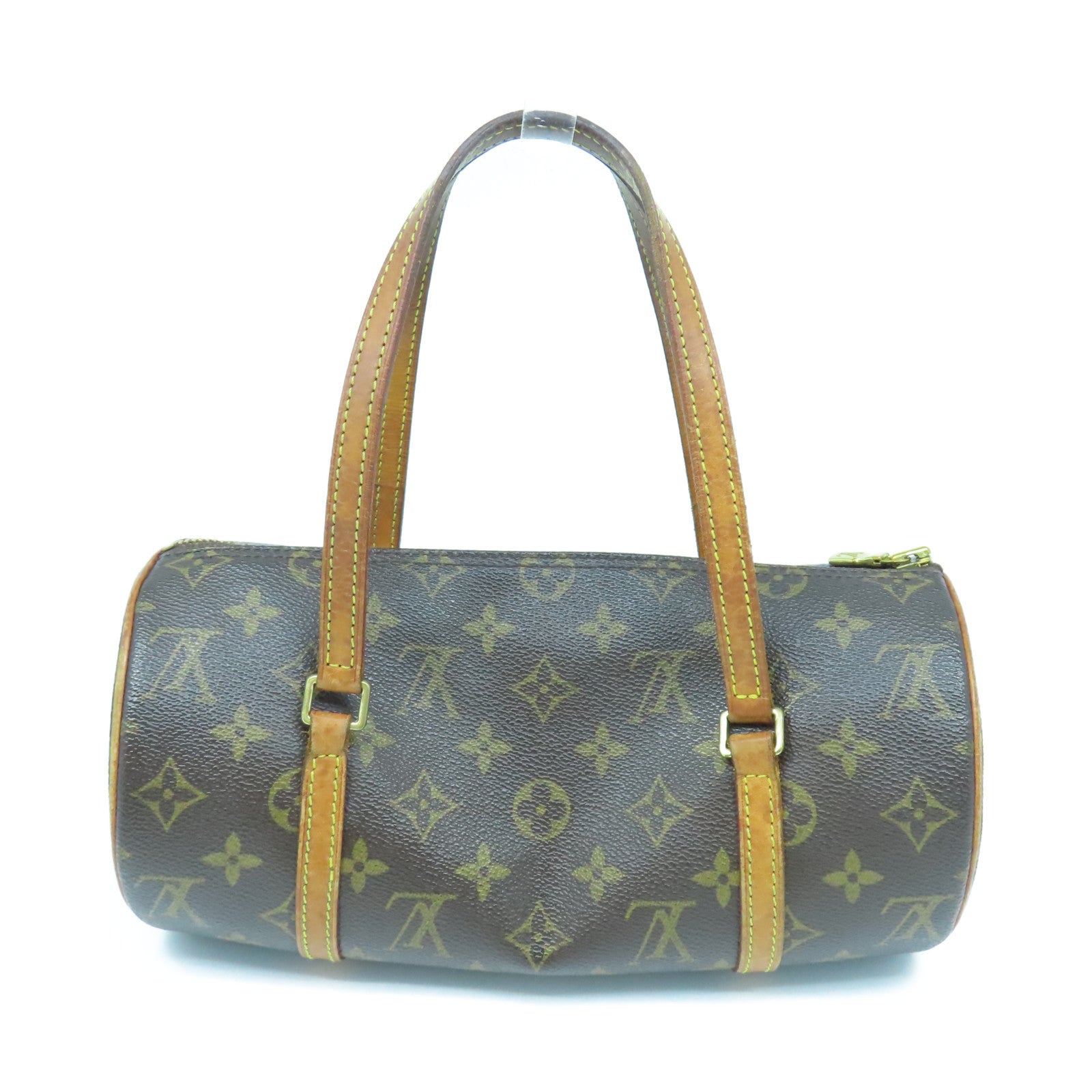 LOUIS VUITTON Monogram Papillon PM金扣肩背袋棕色