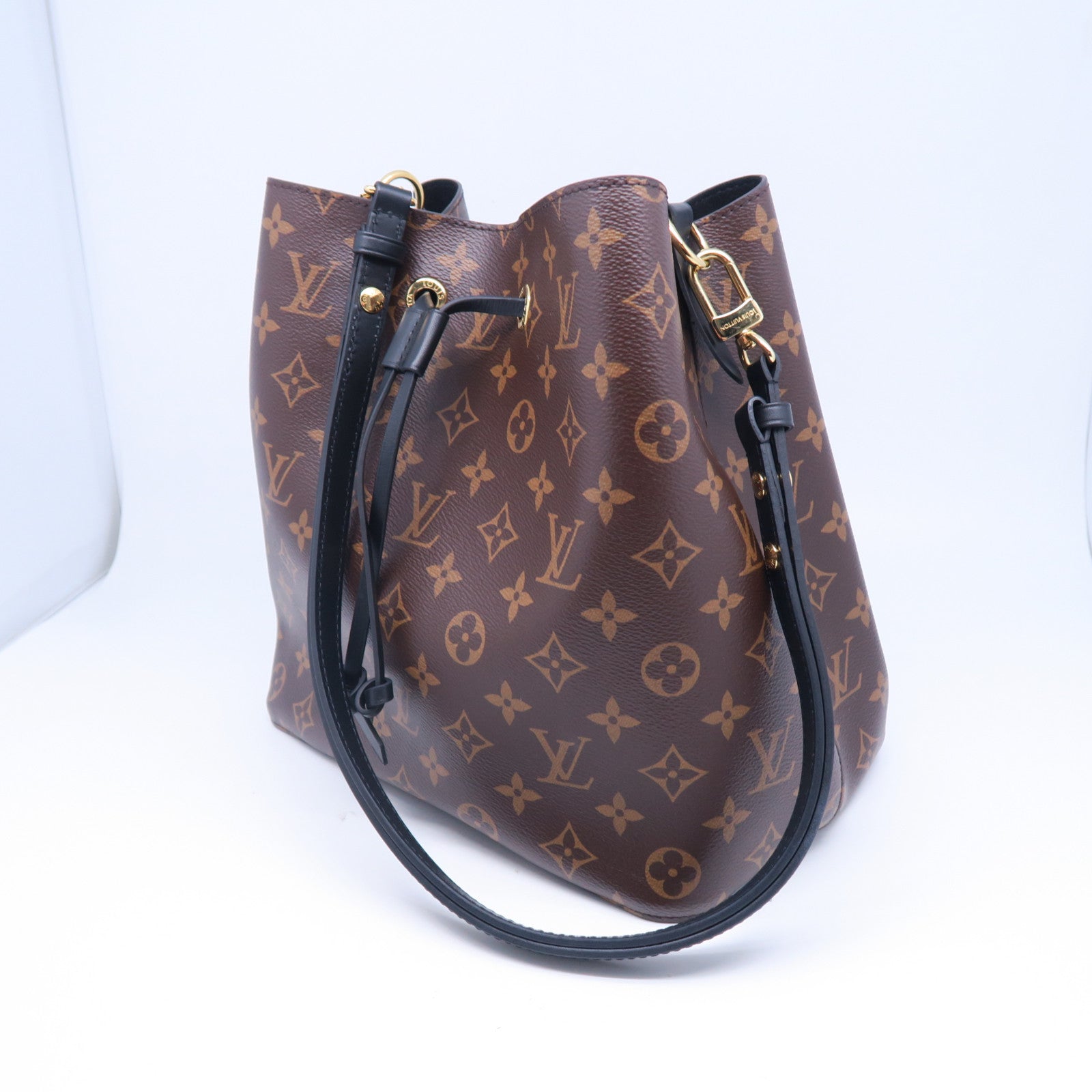 LOUIS VUITTON Monogram Neo Noe金扣肩背袋棕色