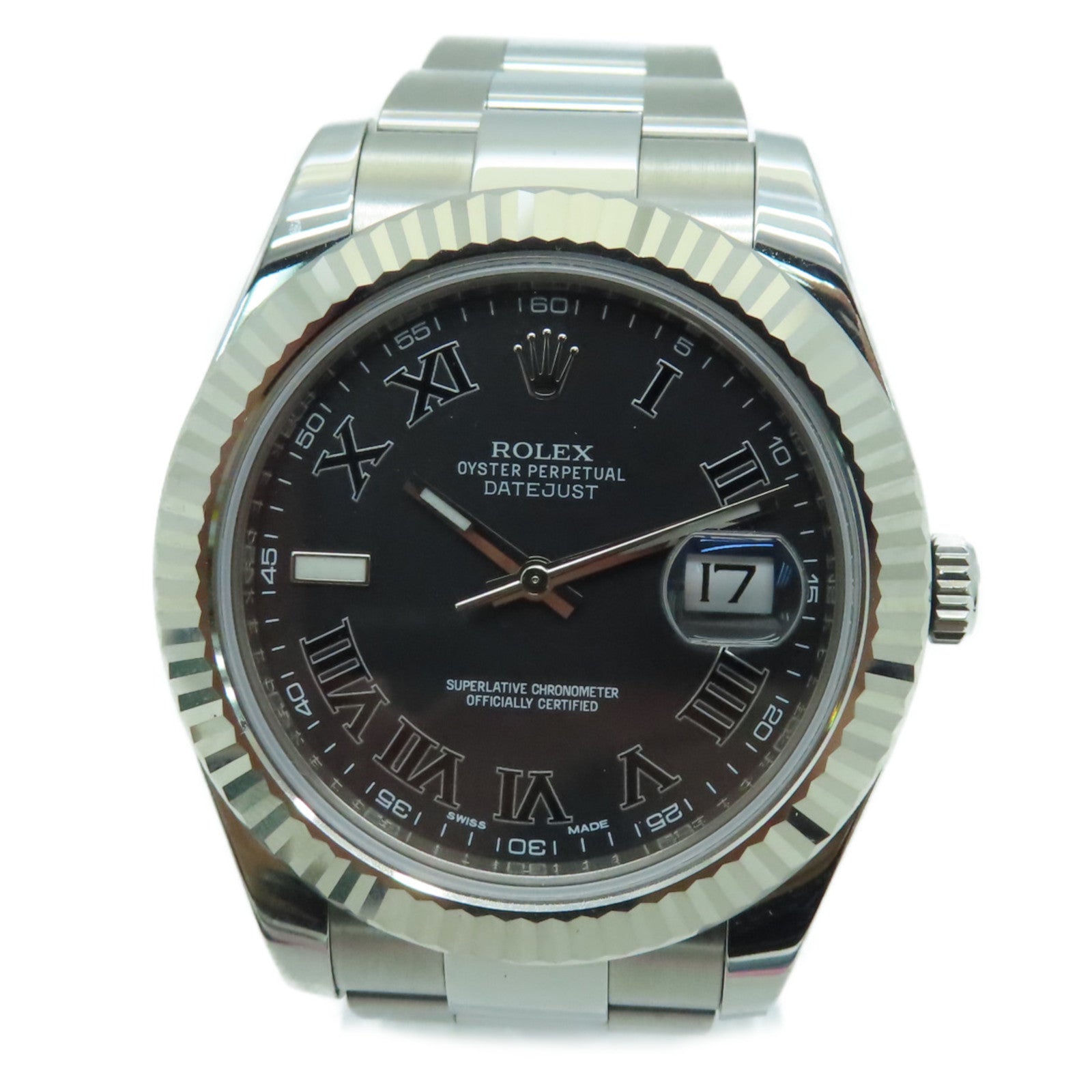 ROLEX Oyster Perpetual不锈钢手表自动机芯灰色
