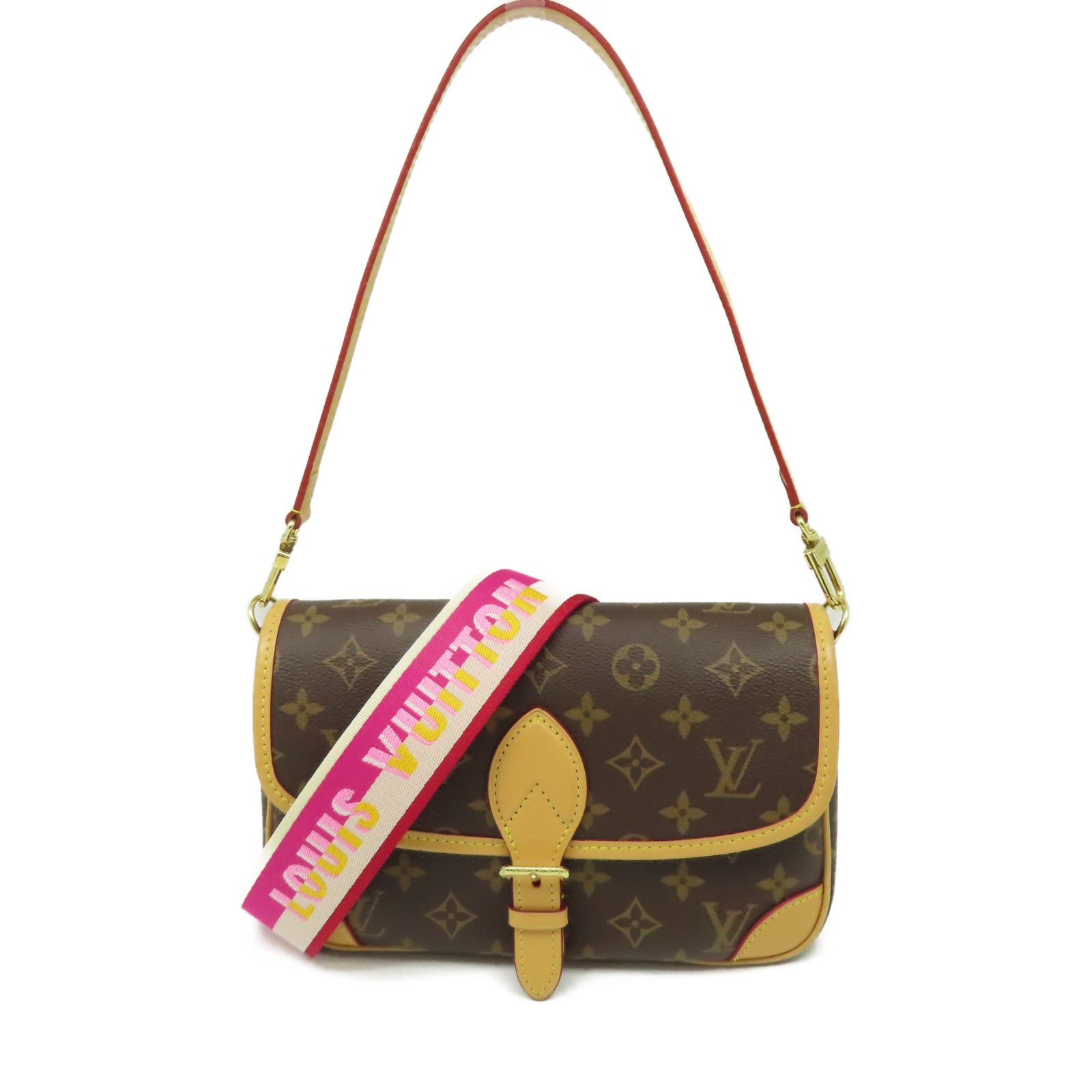 LOUIS VUITTON Monogram Diane金扣手挽肩背兩用袋啡色