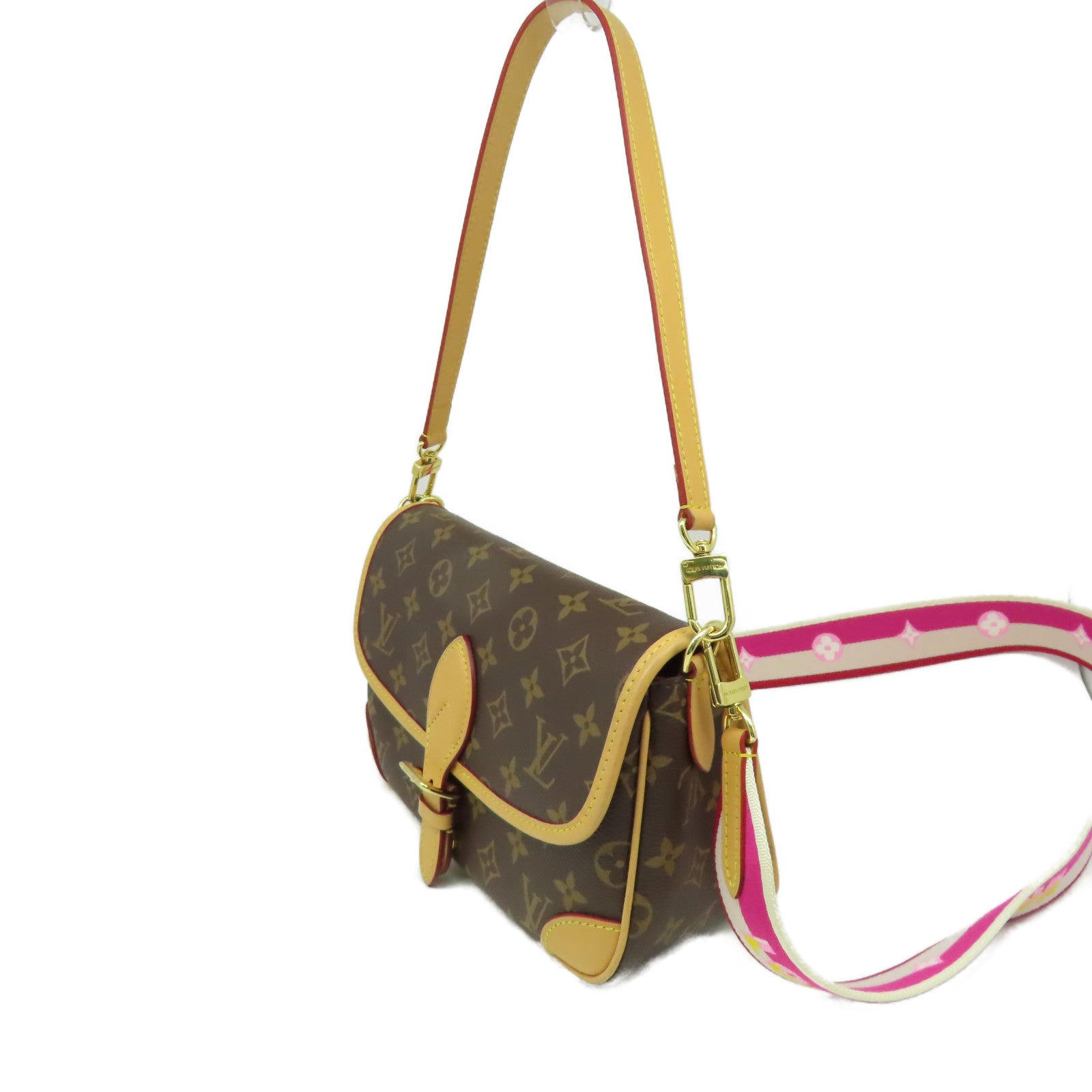 LOUIS VUITTON Monogram Diane金扣手挽肩背兩用袋啡色