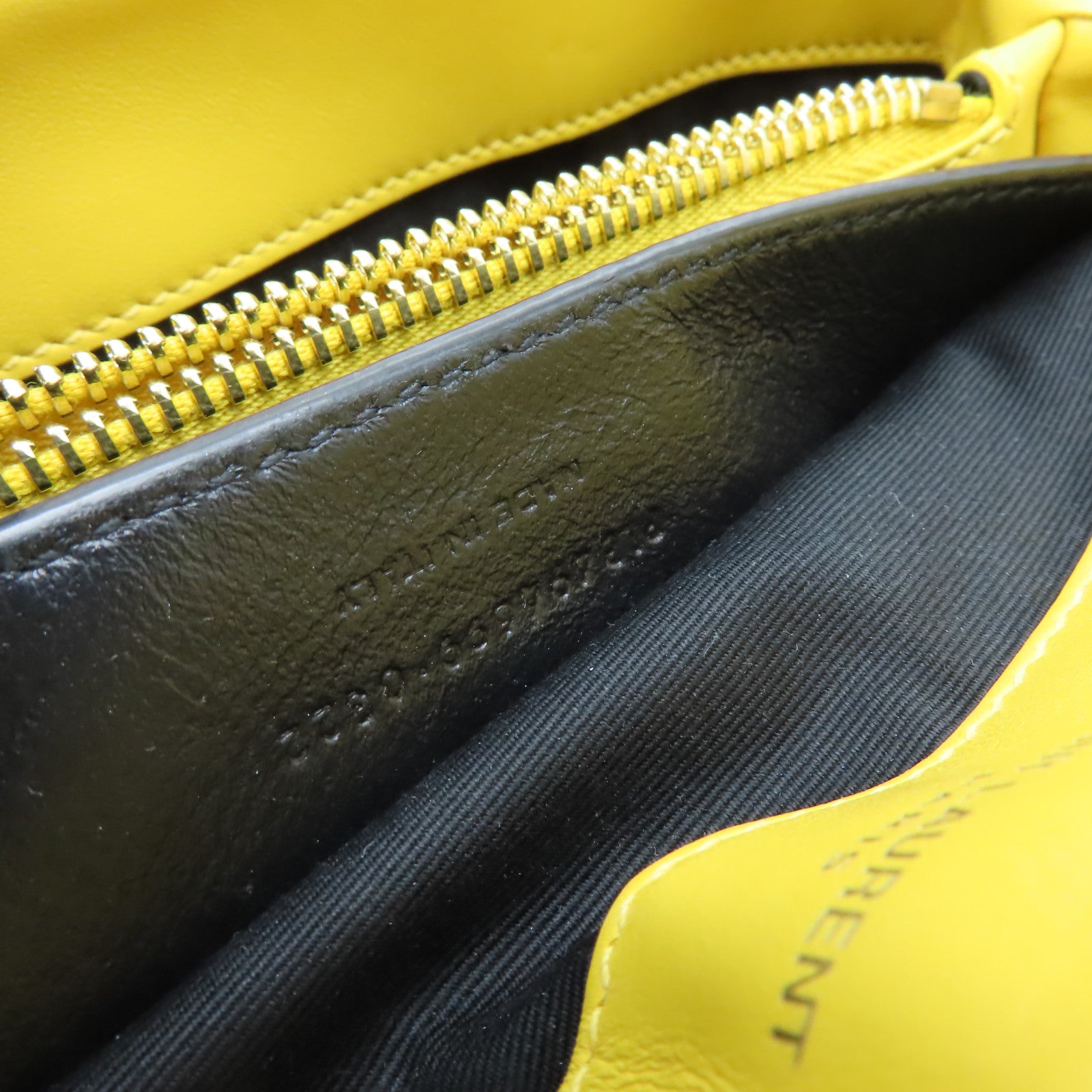 SAINT LAURENT 牛皮皮革Chain Shoulder Bag金扣鏈帶肩背袋黃色