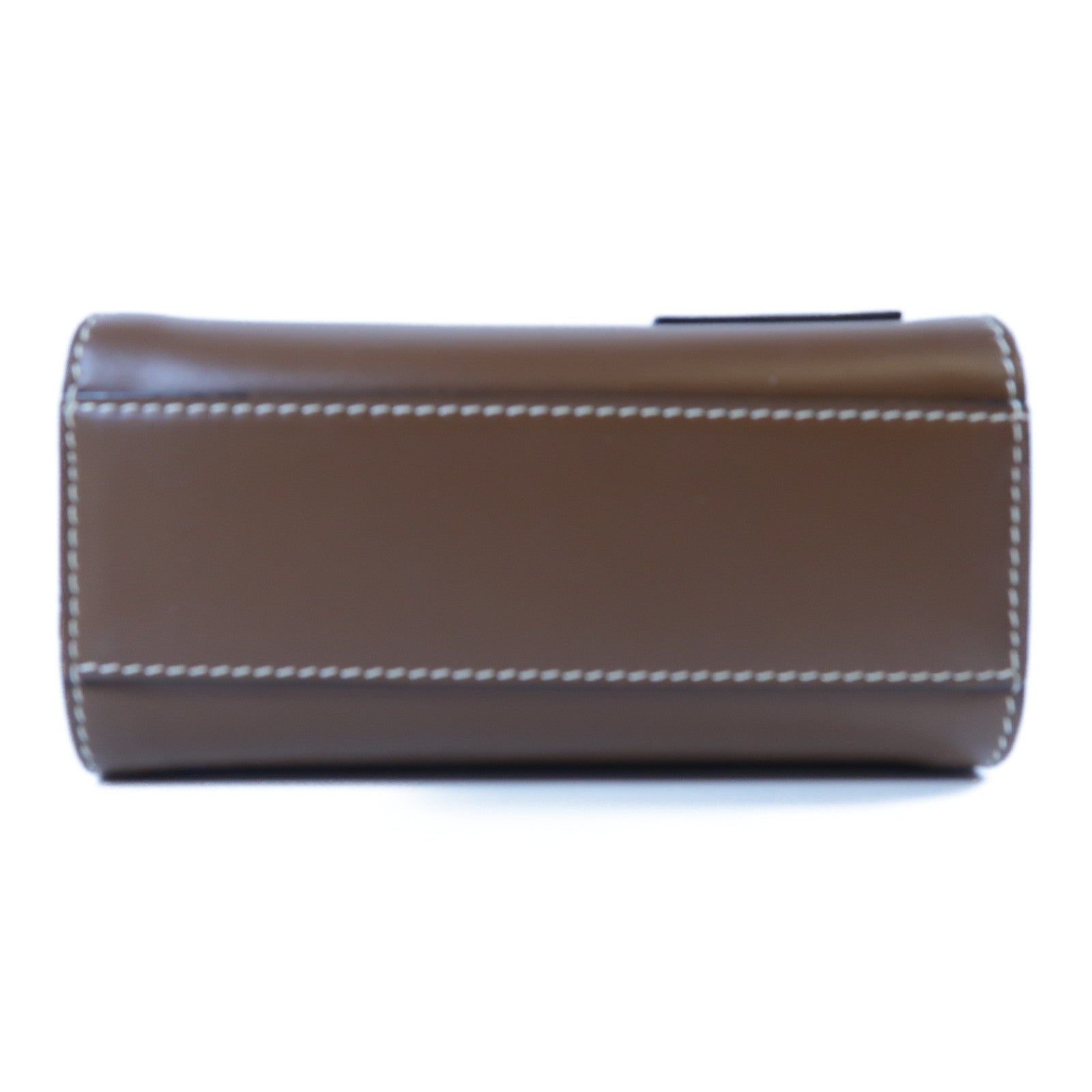 BALLY 牛皮皮革Mini Tote Bag金扣手挽肩背兩用袋啡色