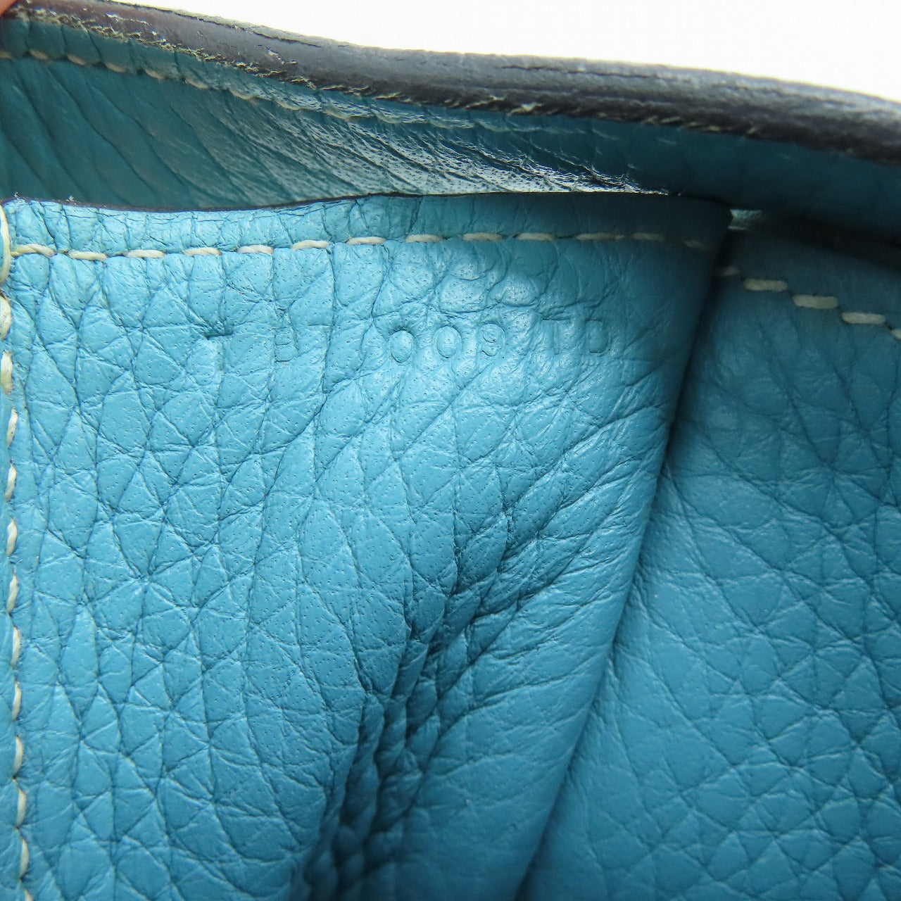 HERMES [Sharp Discount] Clemence Leather Halzan 31 Silver Buckle Handle Shoulder Back Dual-purpose Bag Blue Atoll/Blue