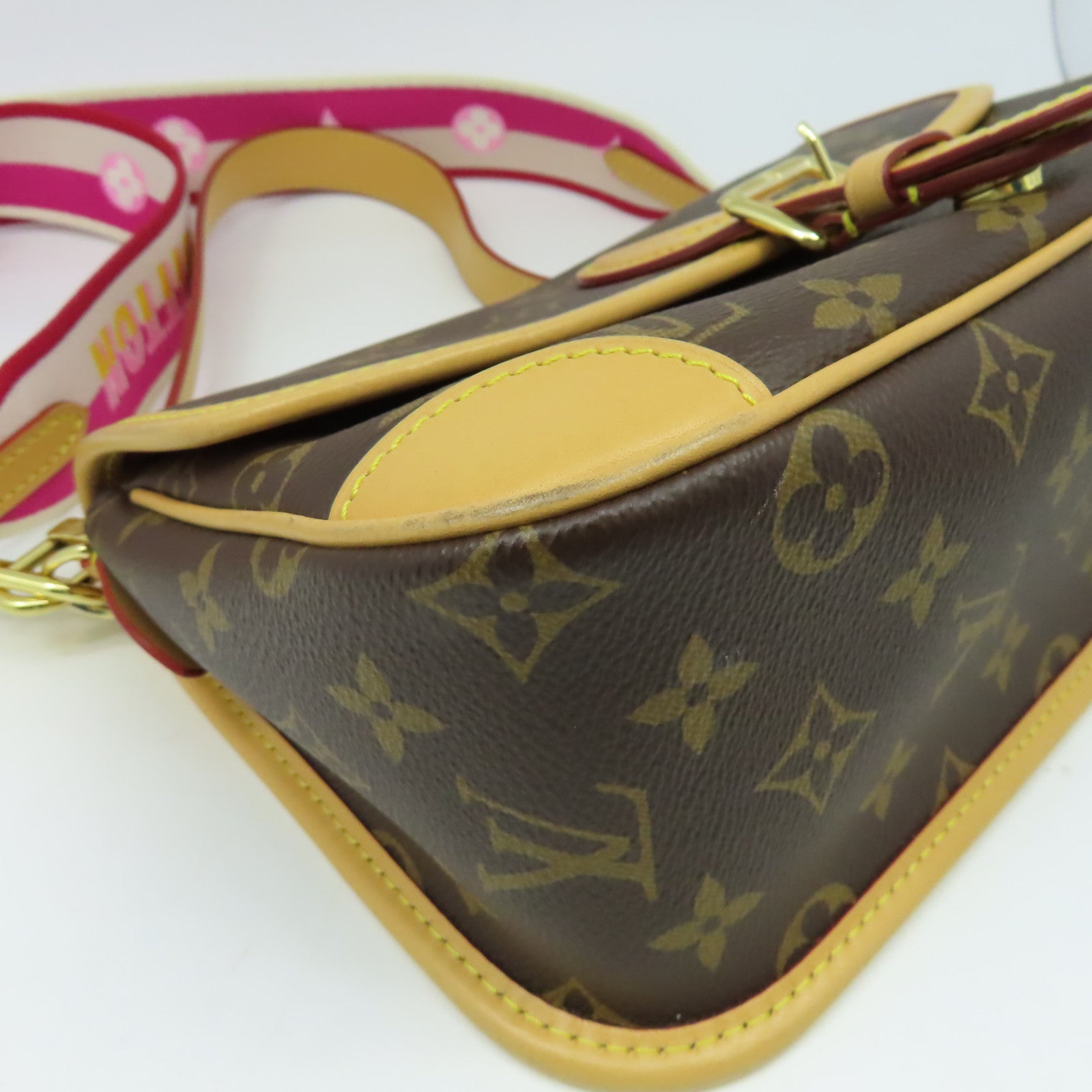 LOUIS VUITTON Monogram Diane金扣手挽肩背兩用袋啡色