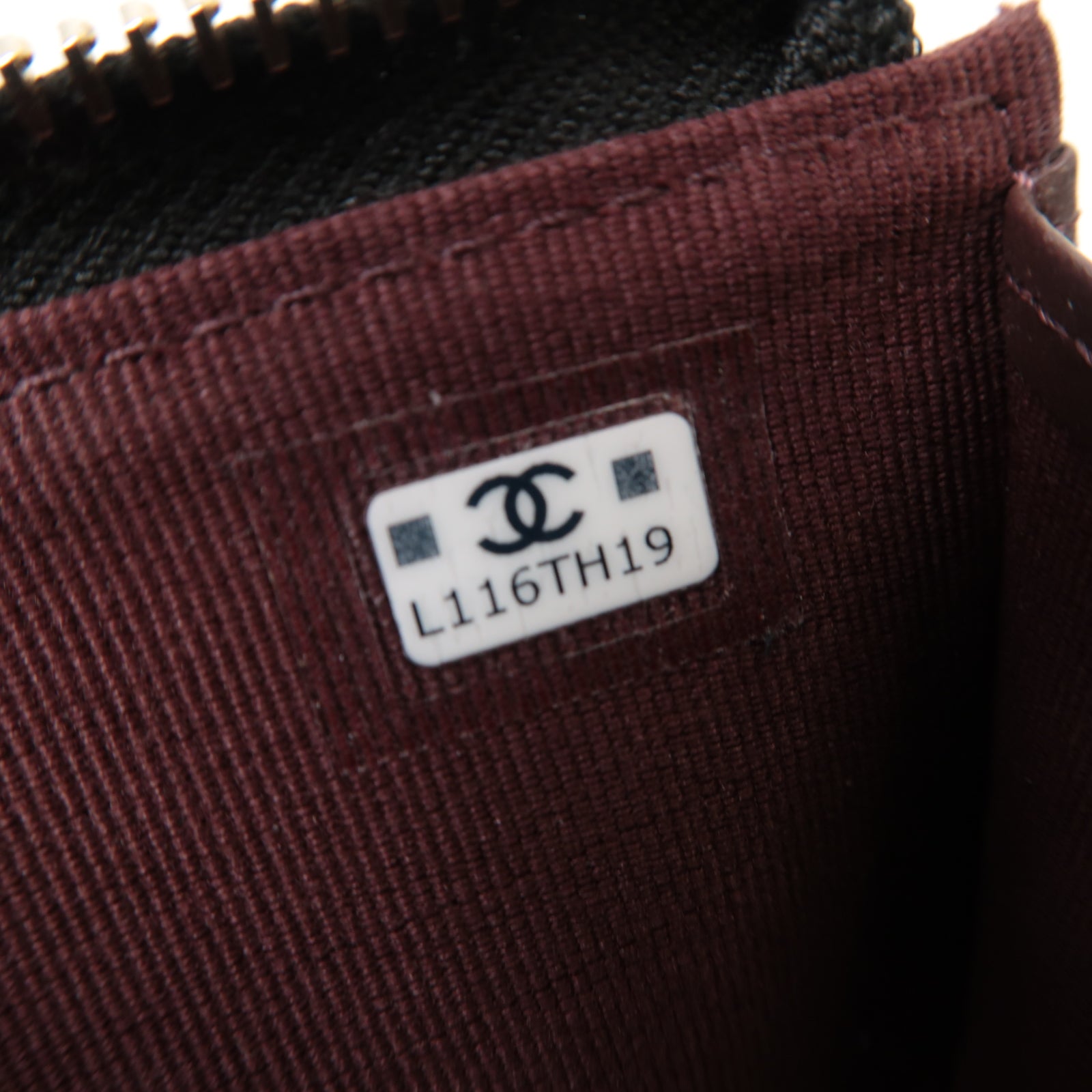 CHANEL 菱格Caviar皮革Coin Purse/Card Case金扣零錢包/卡片套黑色