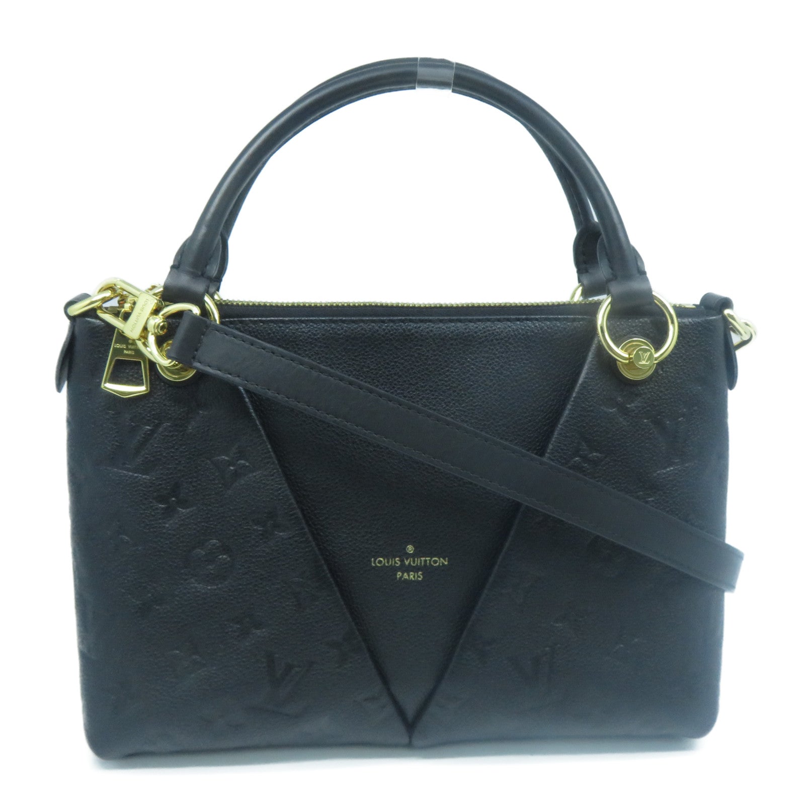 LOUIS VUITTON Monogram Empreinte V Tote Bag金扣手挽肩背兩用袋黑色