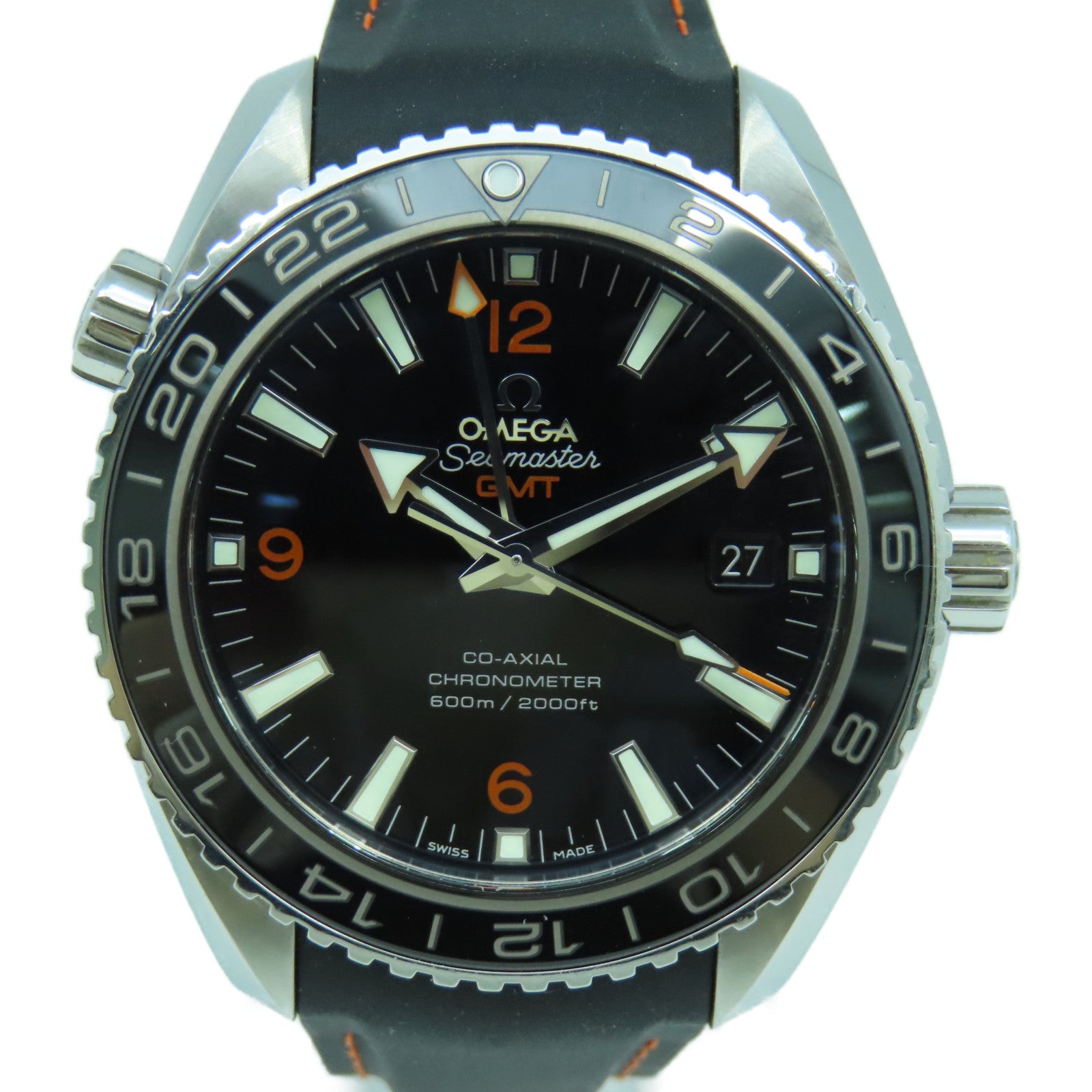 OMEGA 【激減優惠】Seamaster Planet Ocean不鏽鋼手錶自動機芯黑色
