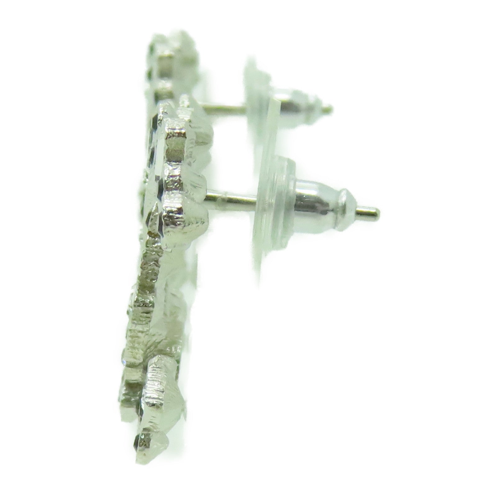 CHANEL 金屬Earrings耳環銀色/黑色