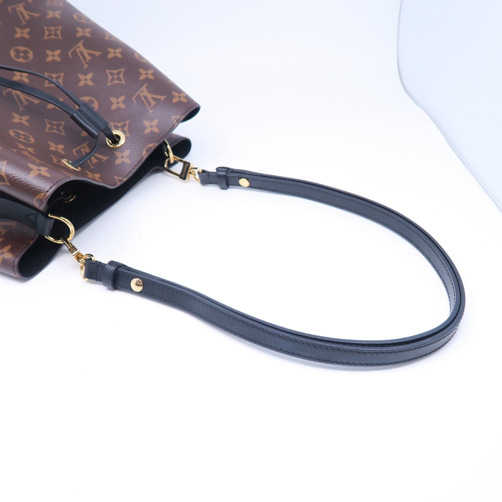 LOUIS VUITTON Monogram Neo Noe金扣肩背袋棕色